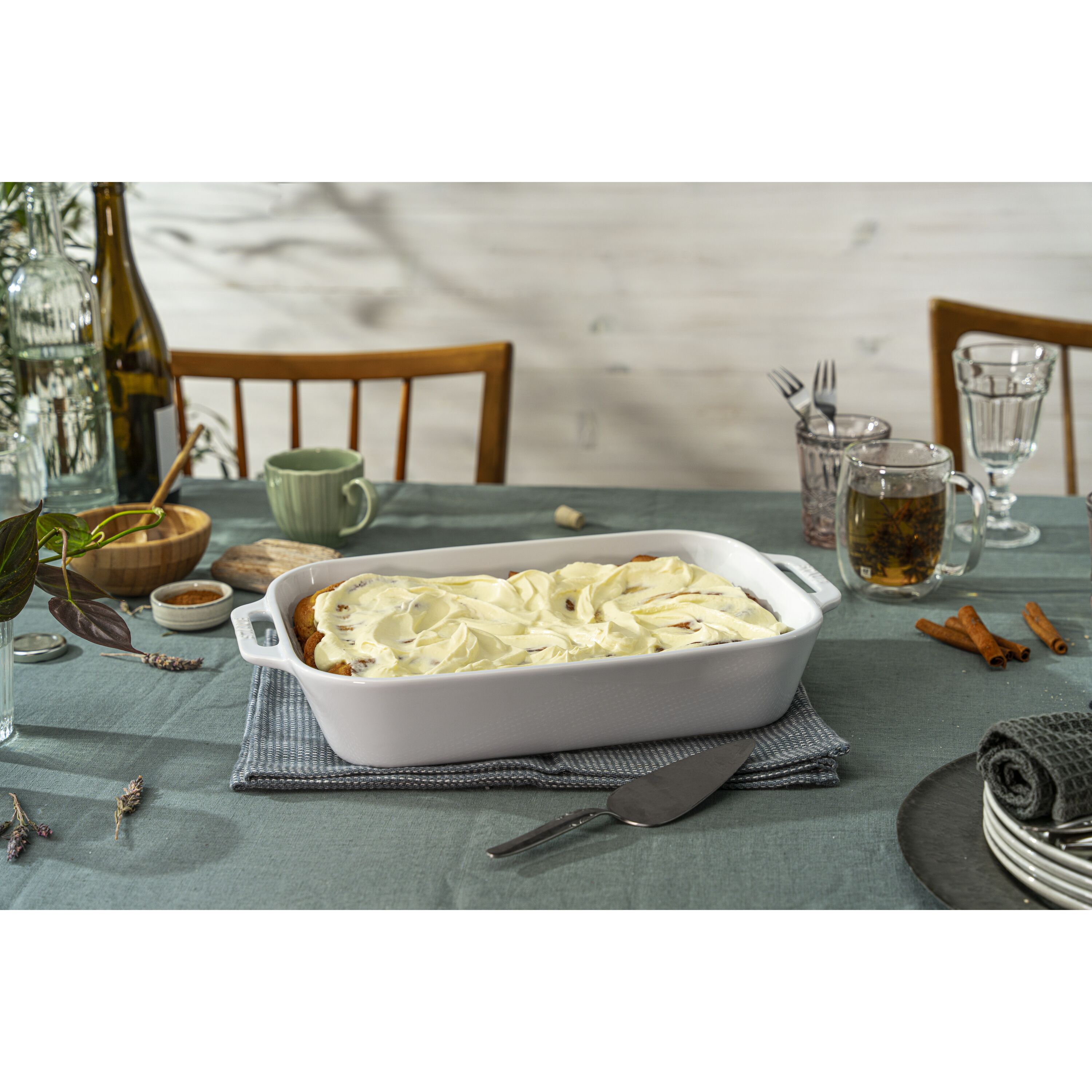 Staub        Ceramique                Auflaufform 34 x 24 cm, rechteckig, Weiß, Keramik