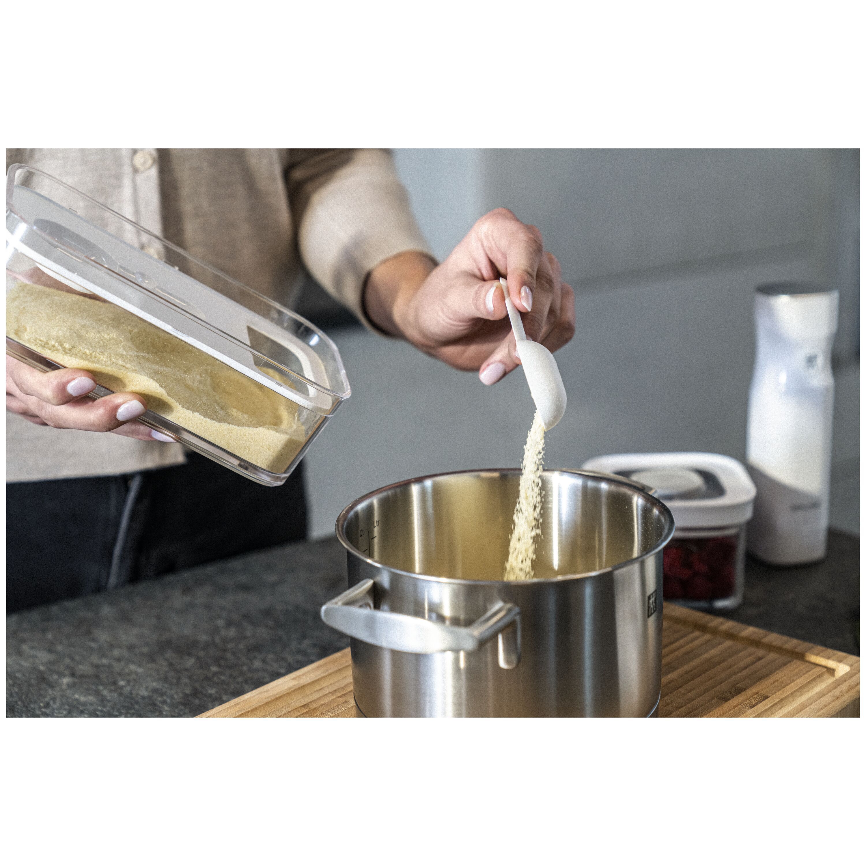 ZWILLING        Fresh & Save CUBE                CUBE Box M / 21 cm, Transparent-Weiß