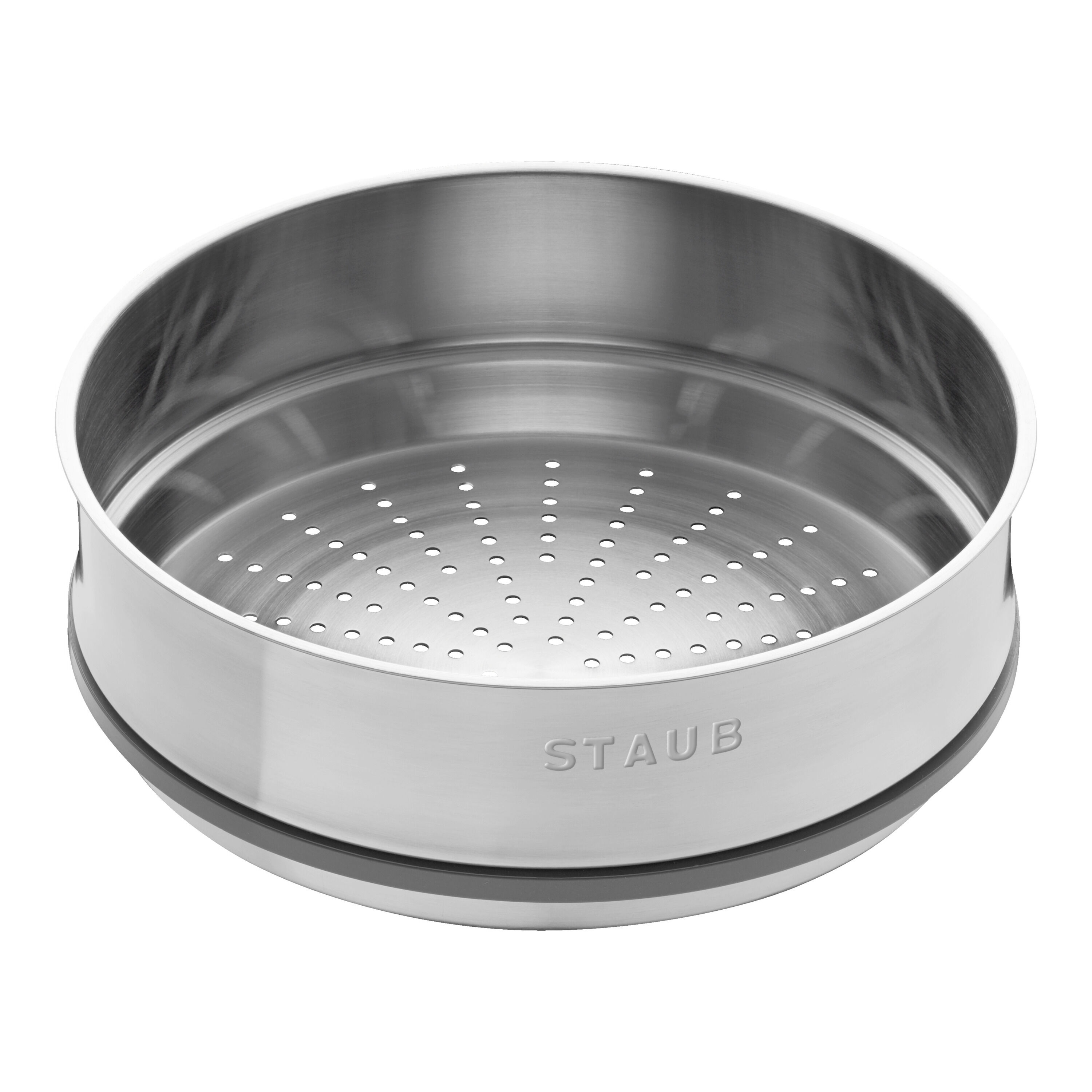 Staub        La Cocotte                Cocotte mit Dämpfeinsatz 26 cm, rund, Graphit-Grau, Gusseisen