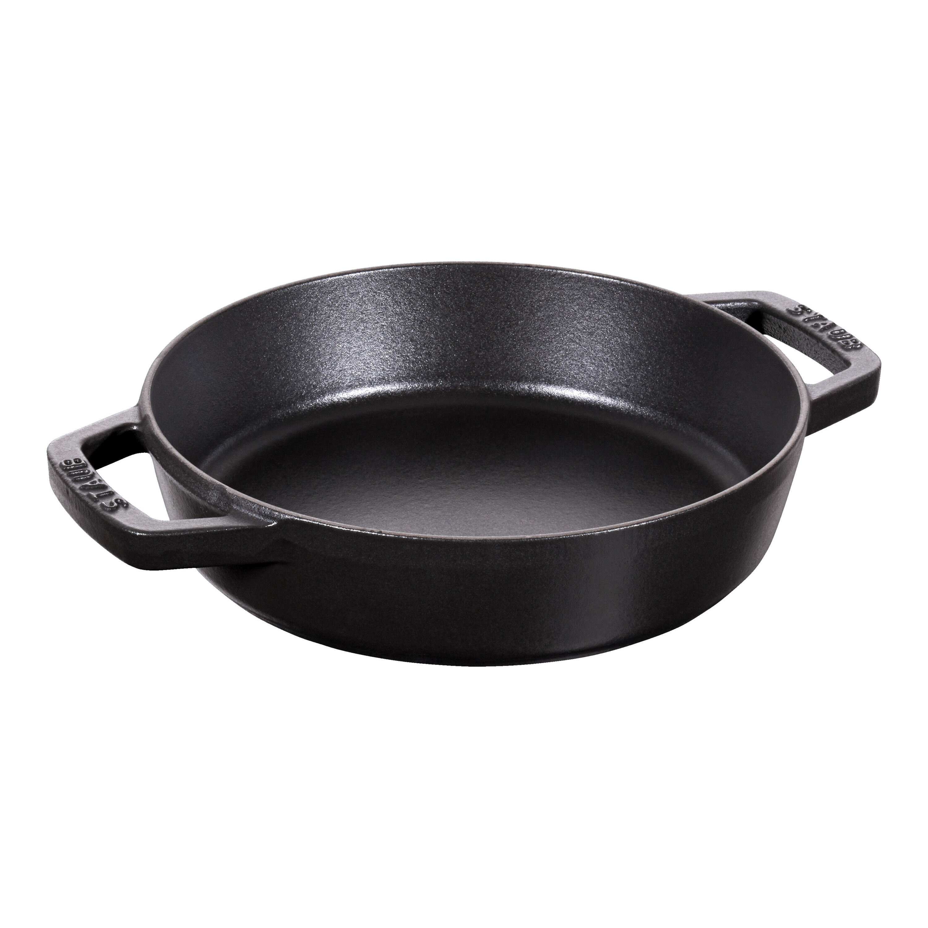 Staub        Pans                Bratpfanne mit 2 Griffen 20 cm, rund, Schwarz, Gusseisen