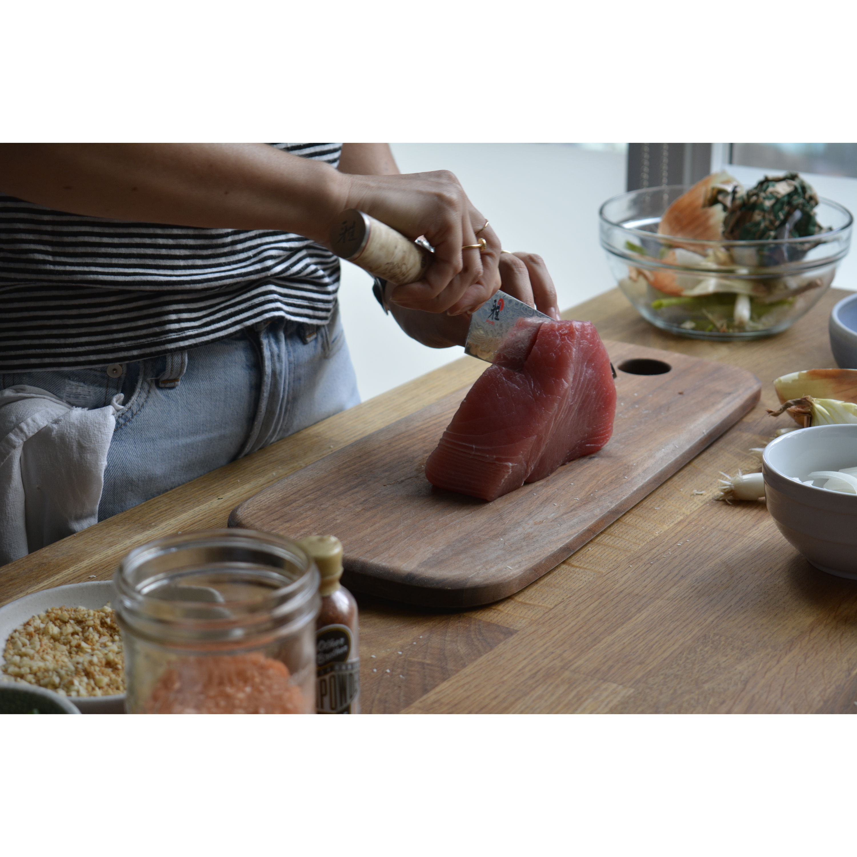 MIYABI        5000 MCD                Santokumesser 18 cm, Glattschliff