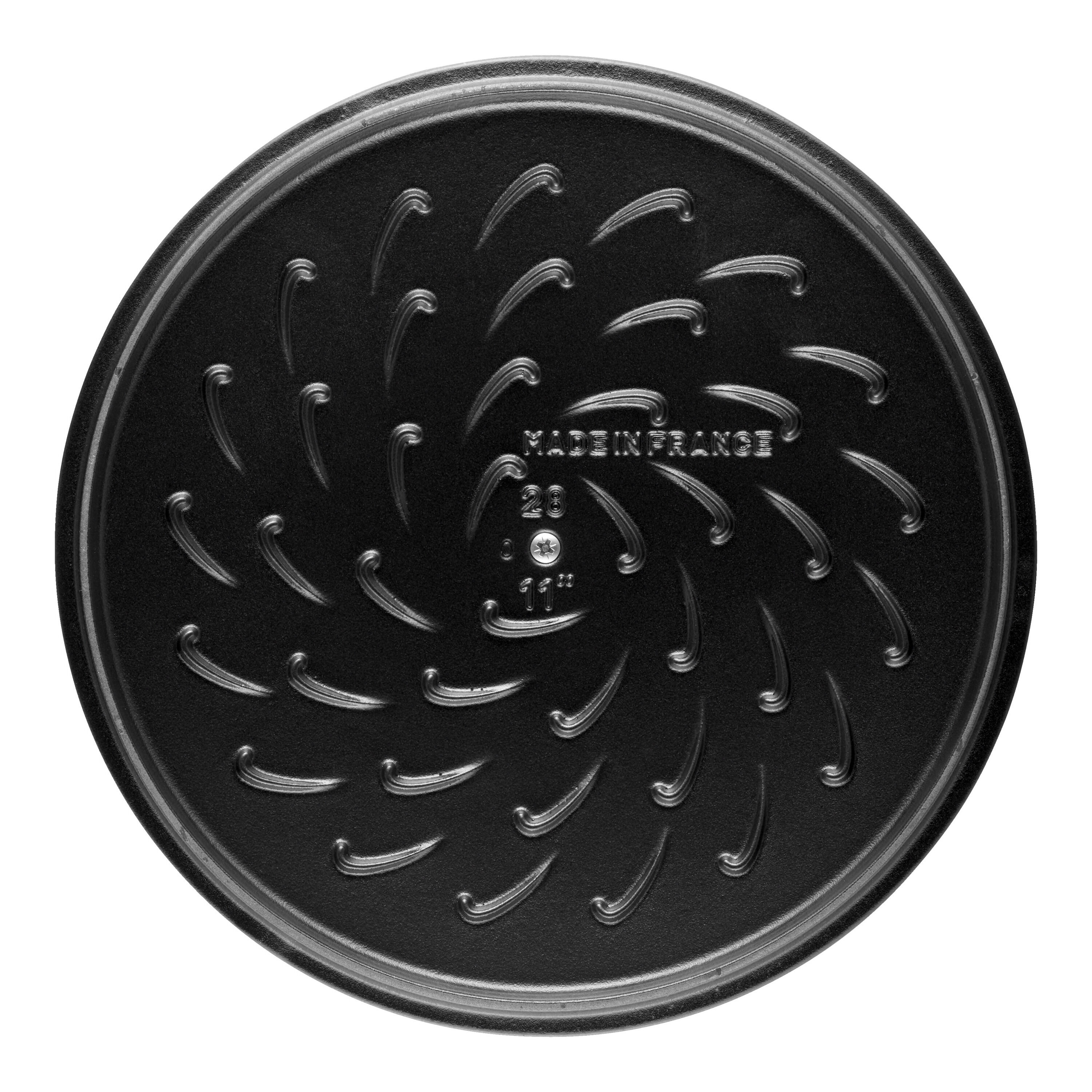 Staub        Braisers                Bräter mit Chistera Drop-Structure  28 cm, rund, Kirsch-Rot, Gusseisen