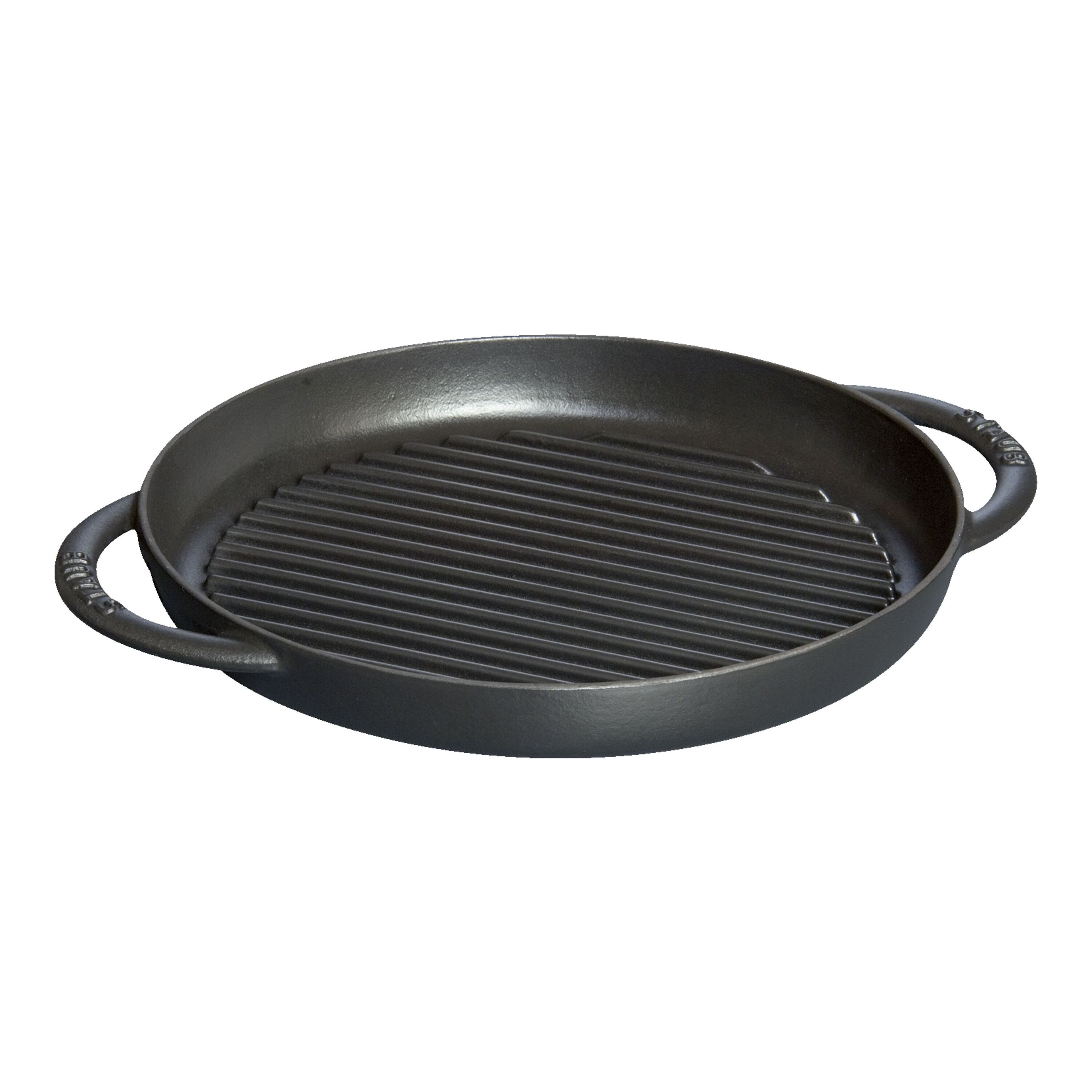 Staub        Grill Pans                Pure Grill 26 cm, rund, Schwarz, Gusseisen