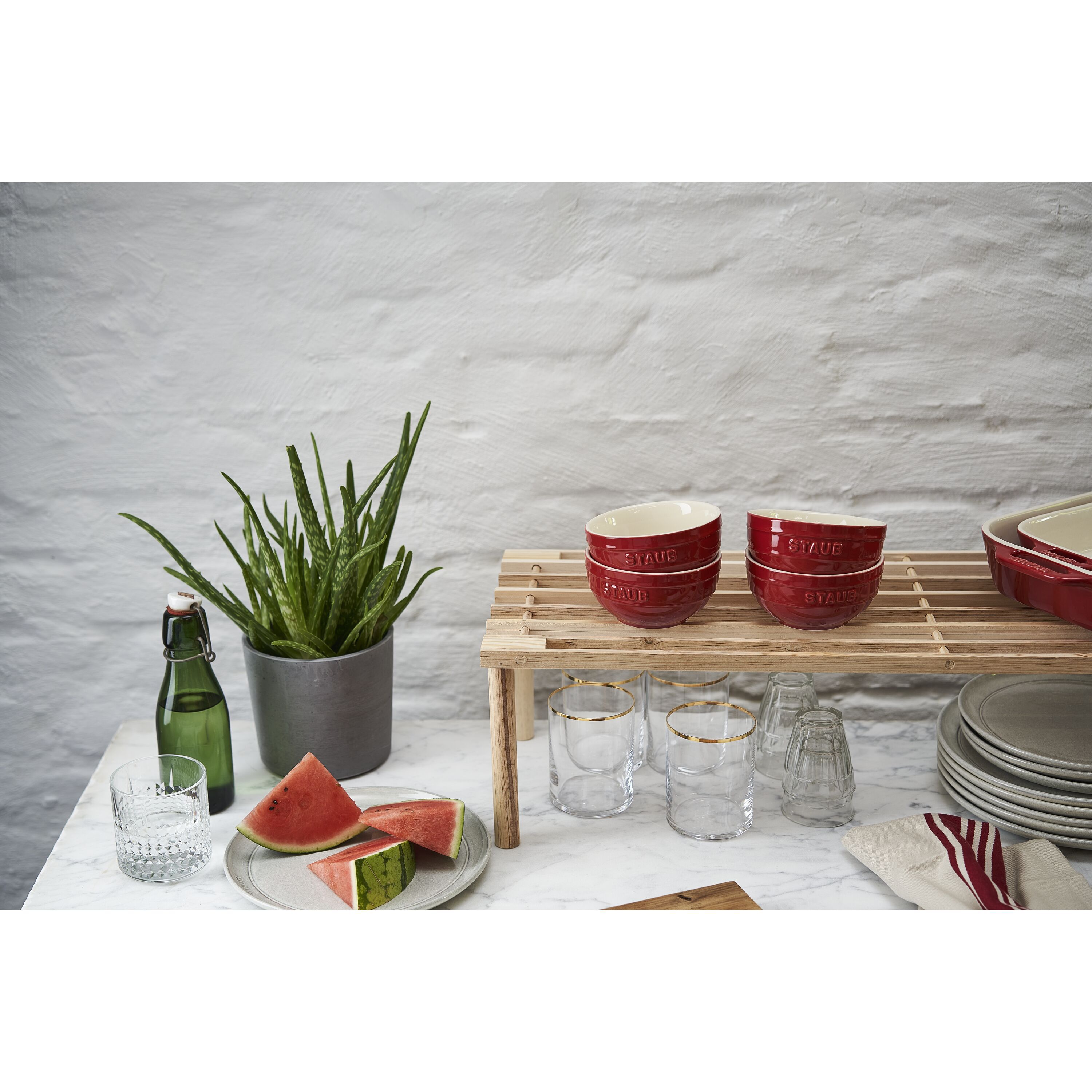 Staub        Ceramique                Schüssel Set 12 cm / 4-tlg, Kirsch-Rot, Keramik