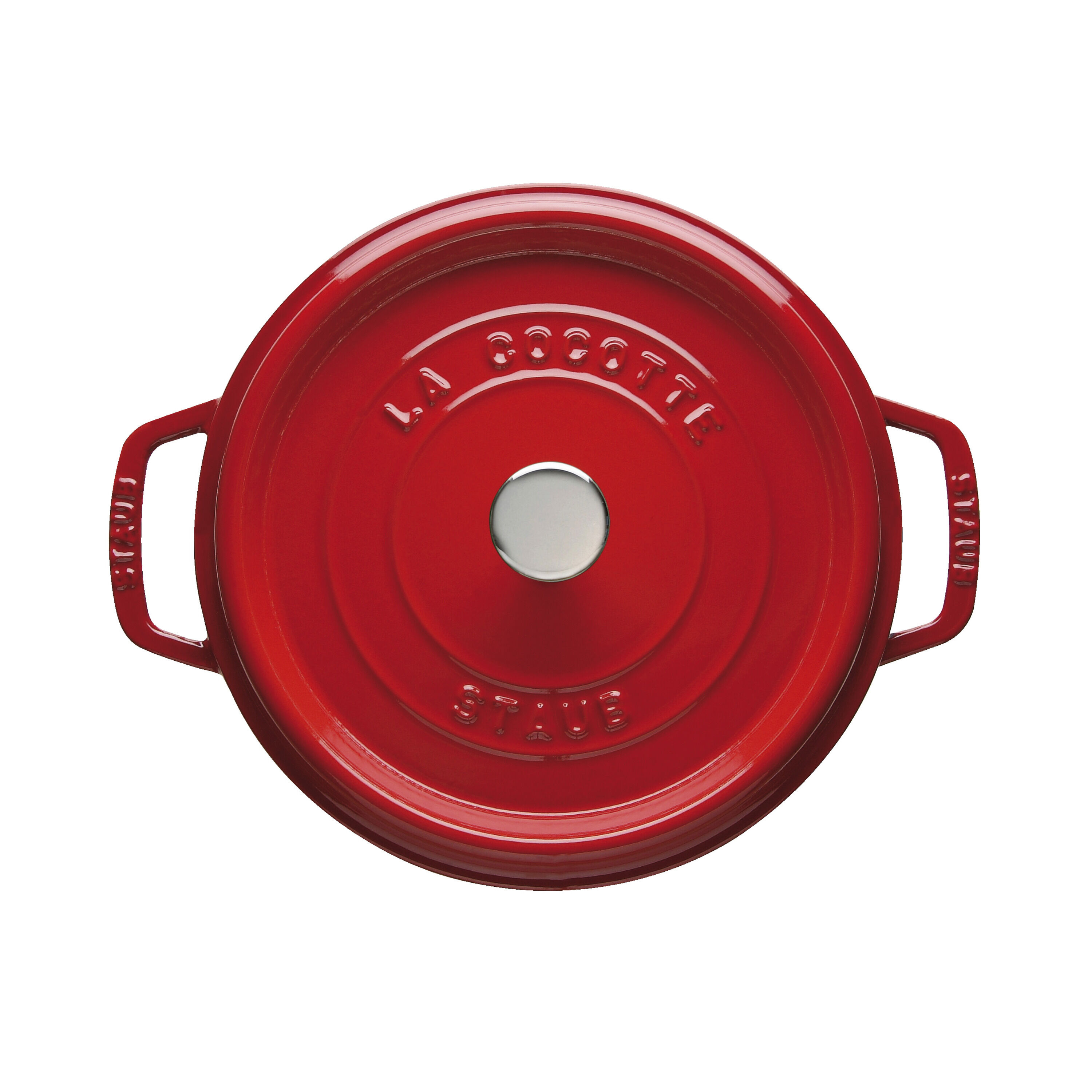 Staub        La Cocotte                Cocotte 24 cm, rund, Kirsch-Rot, Gusseisen