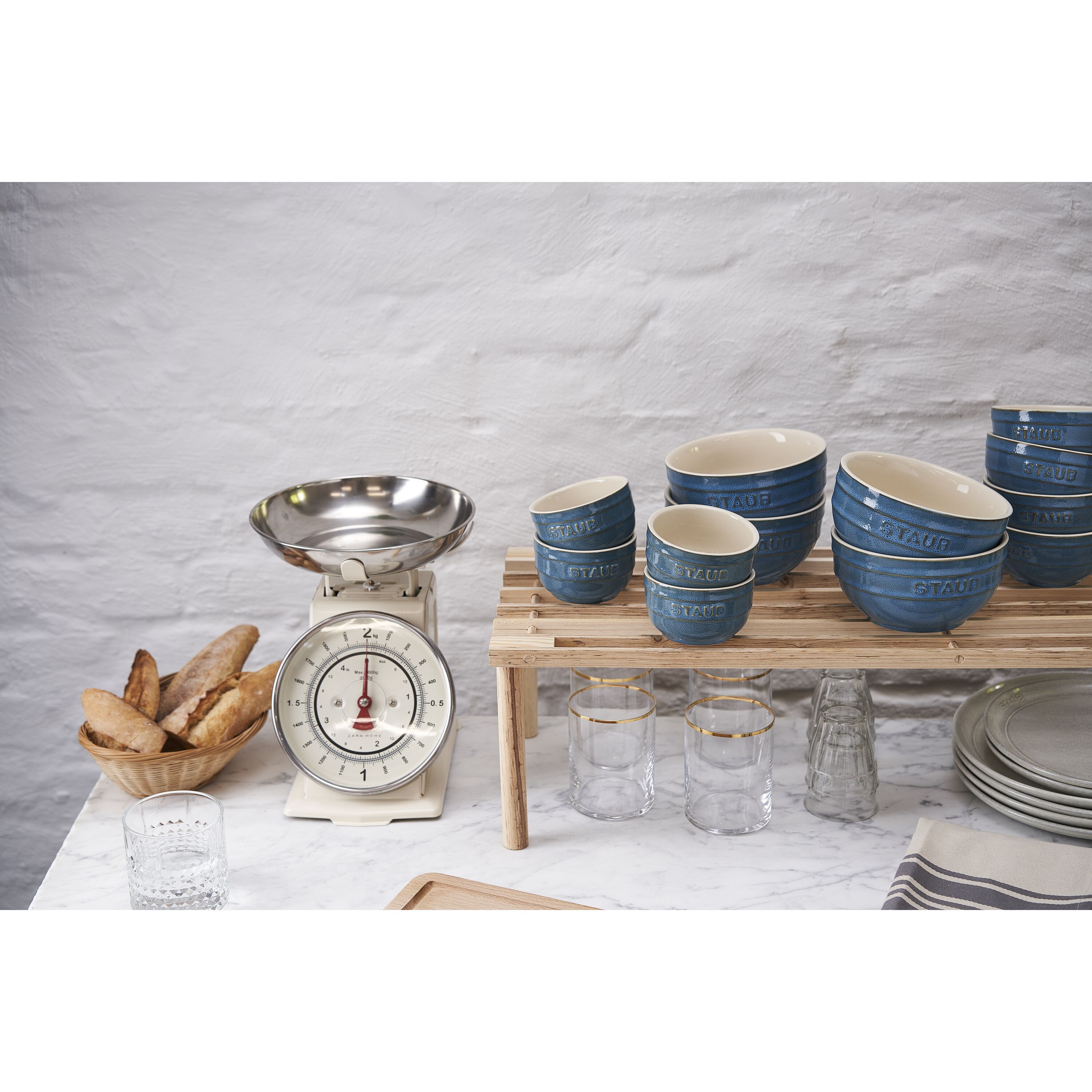 Staub        Ceramique                Förmchenset 9 cm / 4-tlg, Antik-Türkis, Keramik