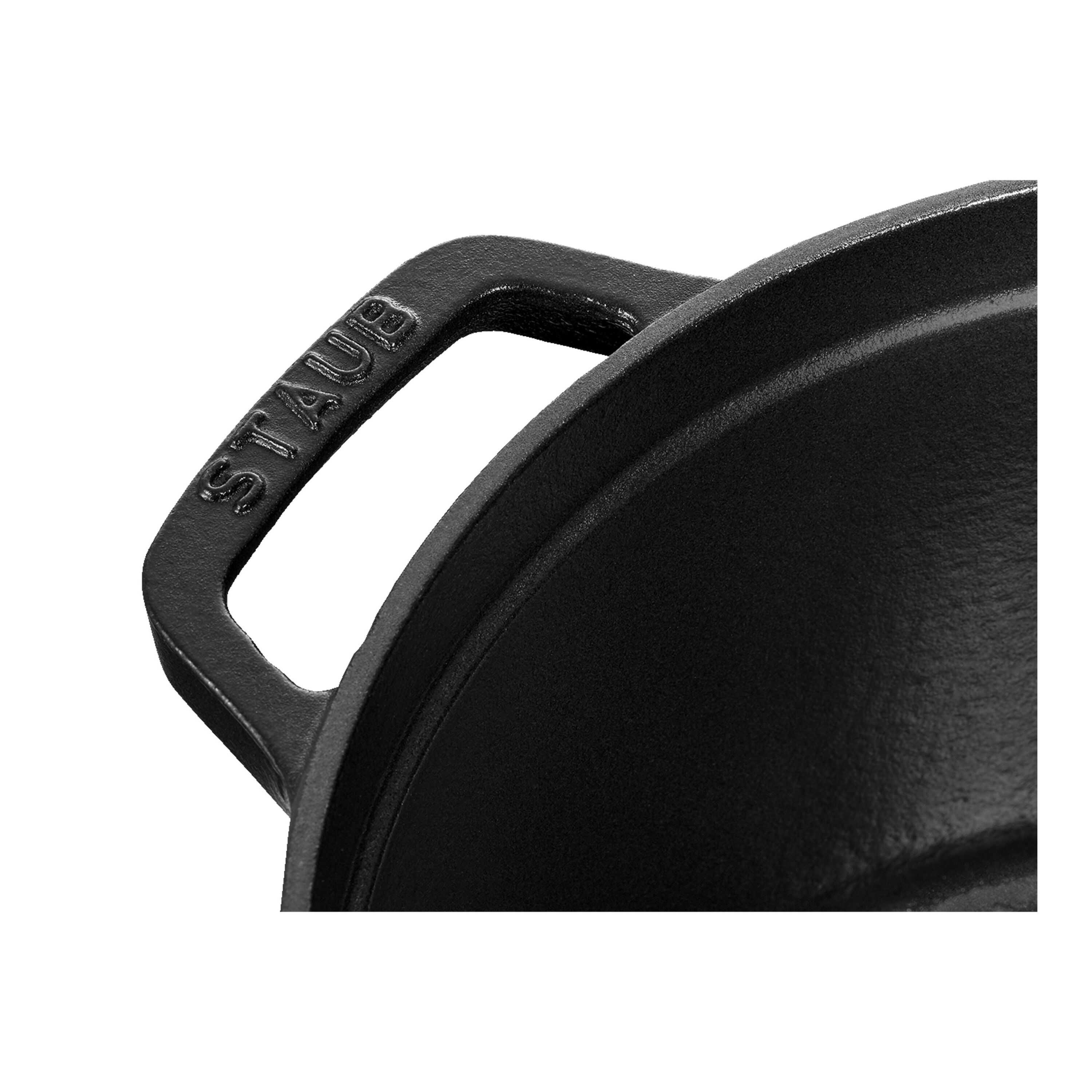 Staub        La Cocotte                Cocotte tief 24 cm, rund, Schwarz, Gusseisen
