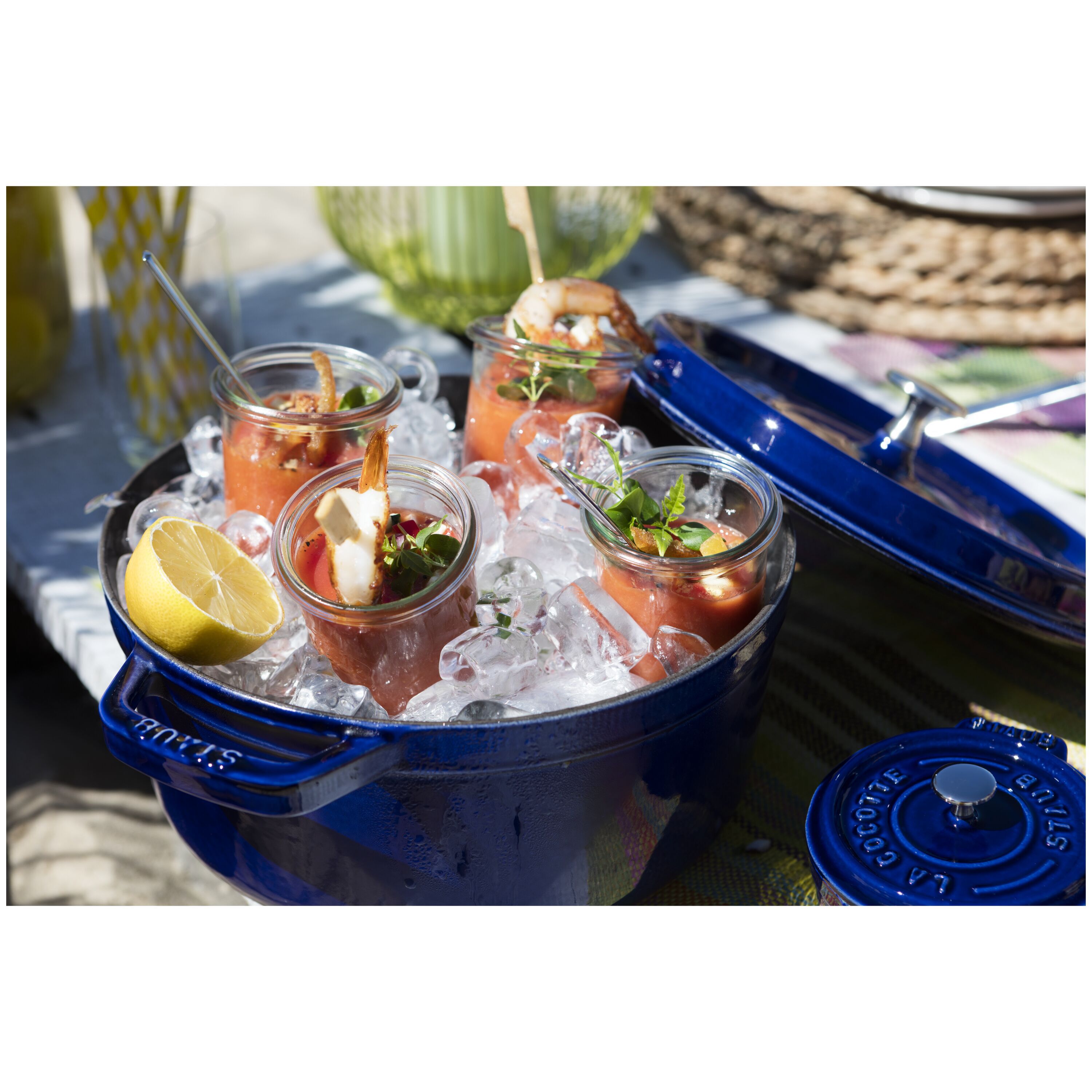 Staub        La Cocotte                Cocotte 30 cm, rund, Dunkelblau, Gusseisen