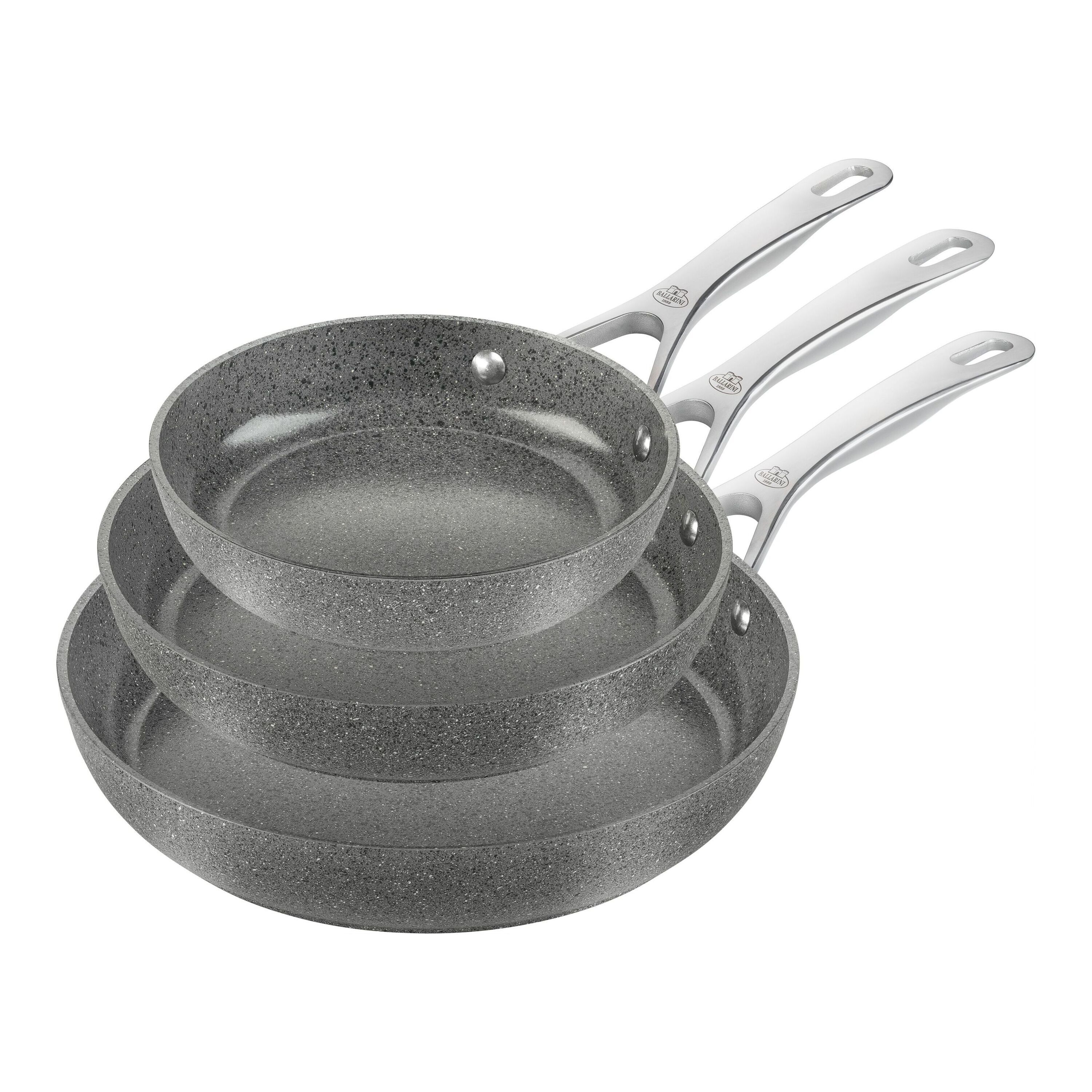 BALLARINI        Salina                Bratpfannenset 3-tlg, Aluminium, Titanverstärkte keramische Antihaftbeschichtung