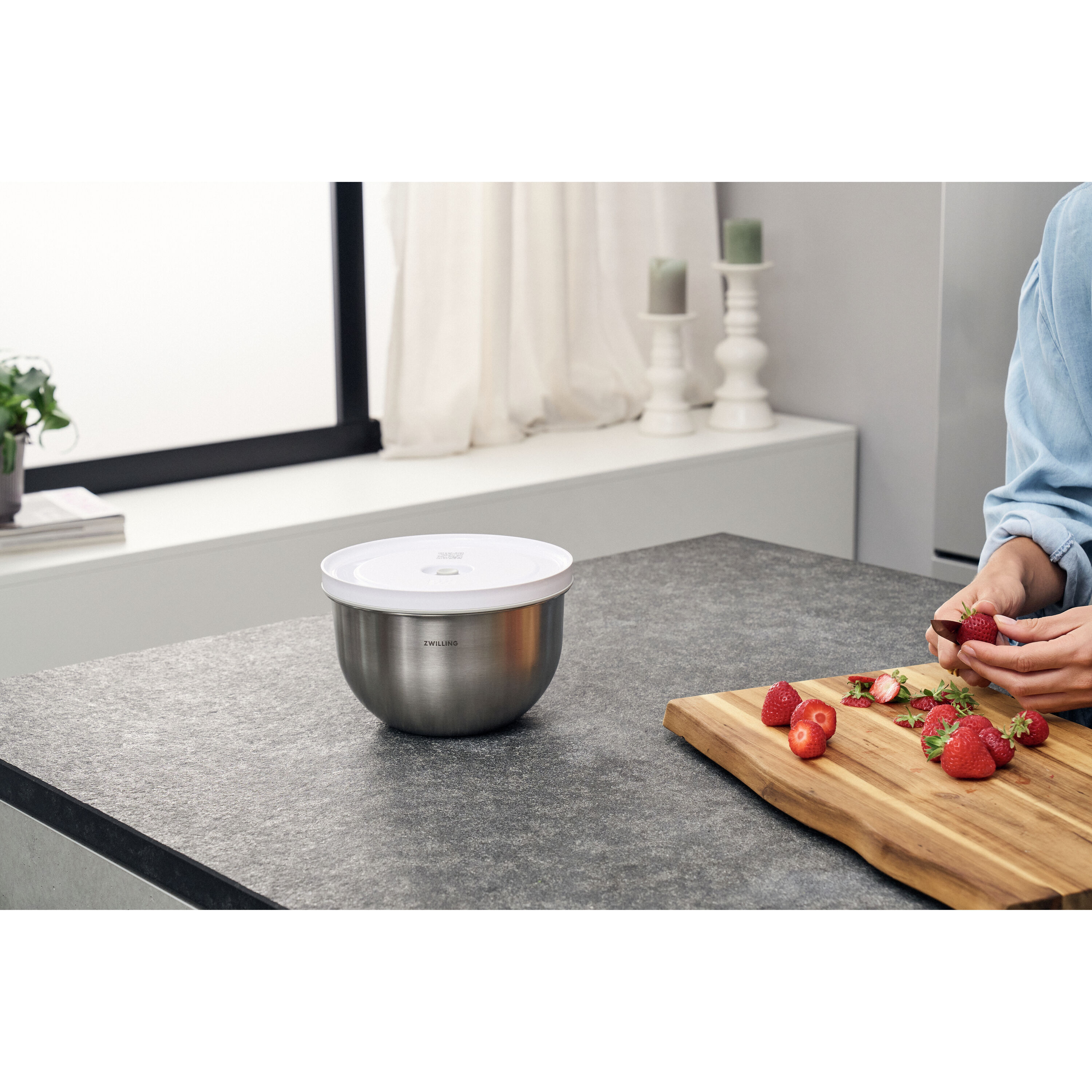 ZWILLING        Fresh & Save BOWLS                Vakuumschüssel M / 18 cm, Edelstahl, Silber