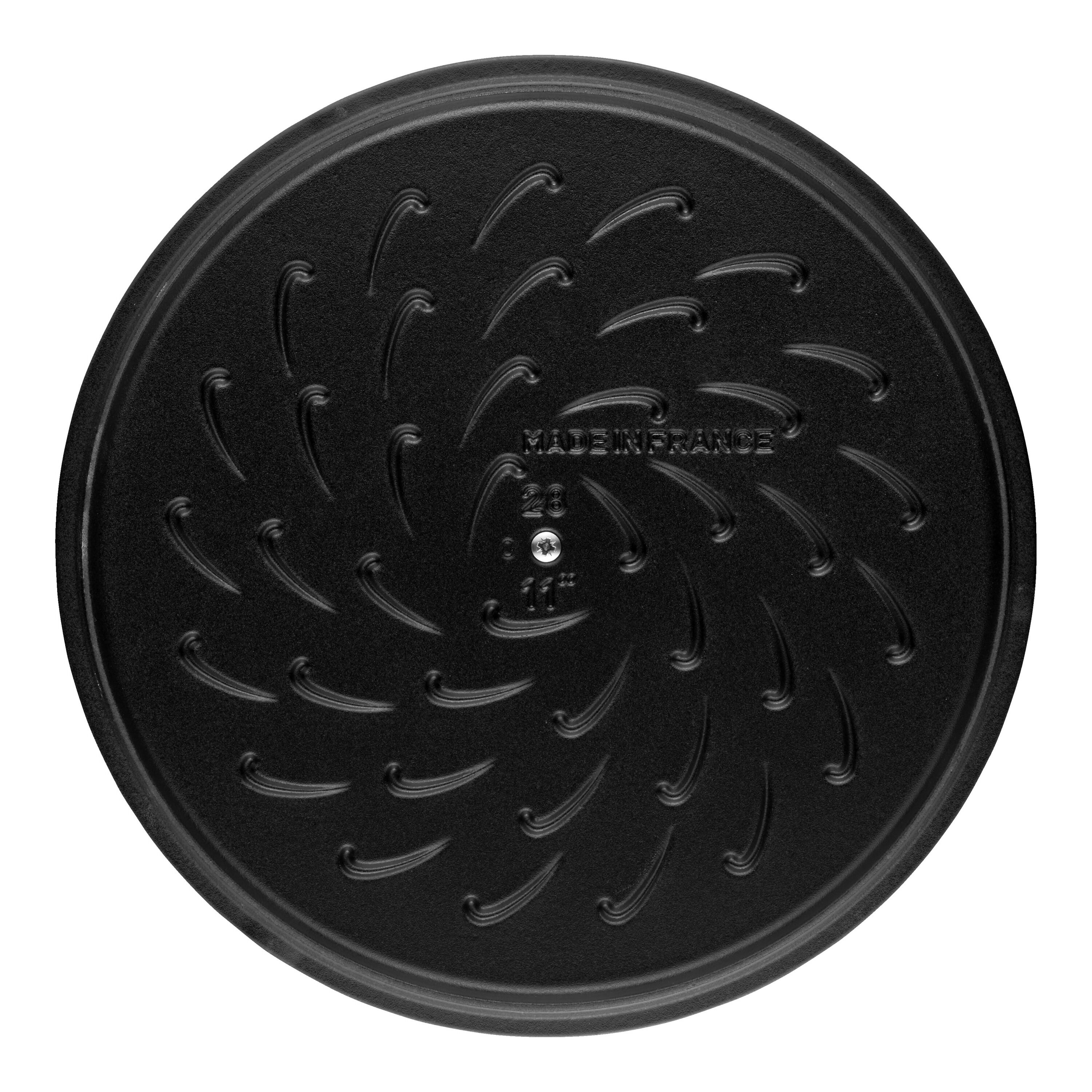 Staub        Braisers                Bräter mit Chistera Drop-Structure 24 cm, rund, Graphit-Grau, Gusseisen