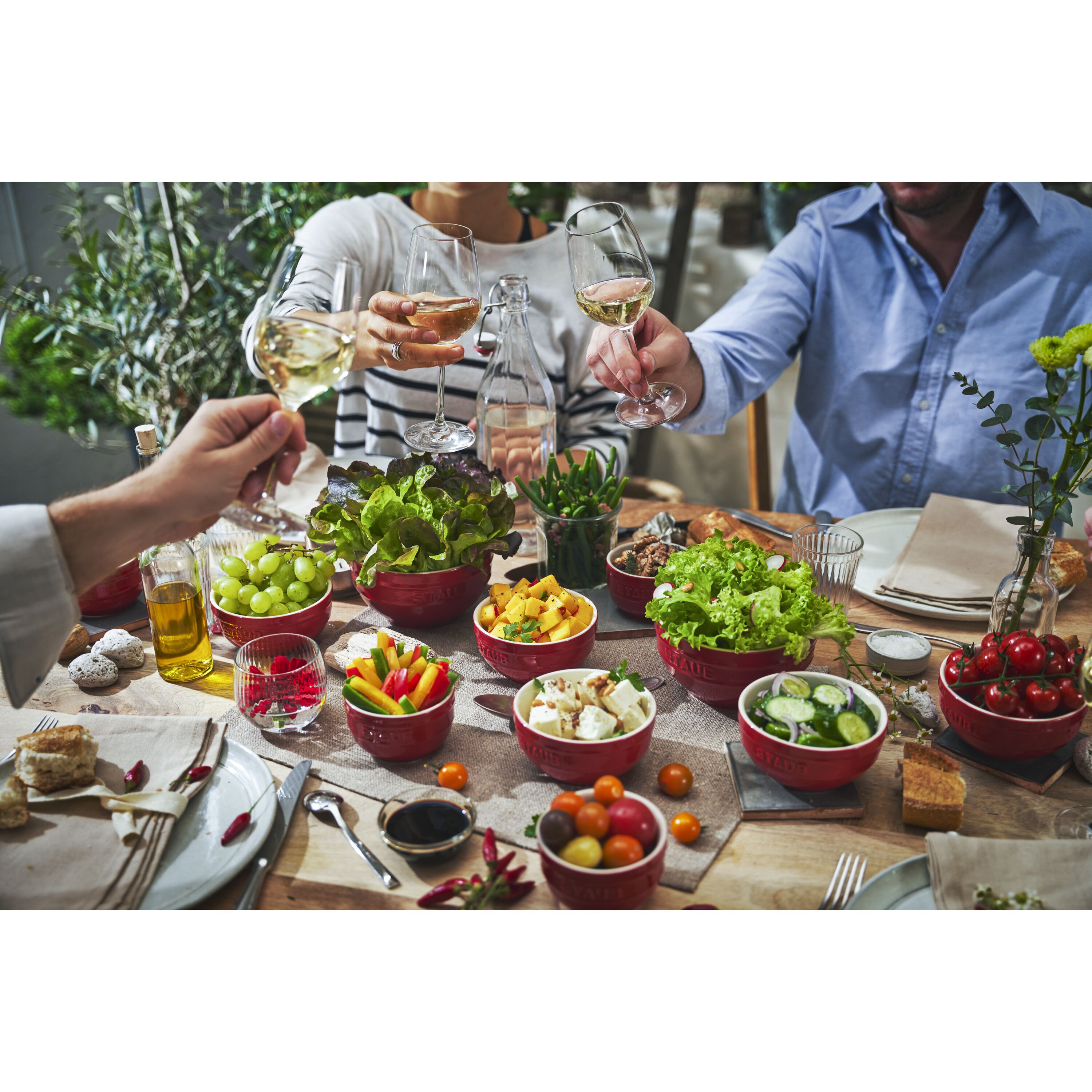 Staub        Ceramique                Schüssel Set 14 cm / 4-tlg, Kirsch-Rot, Keramik