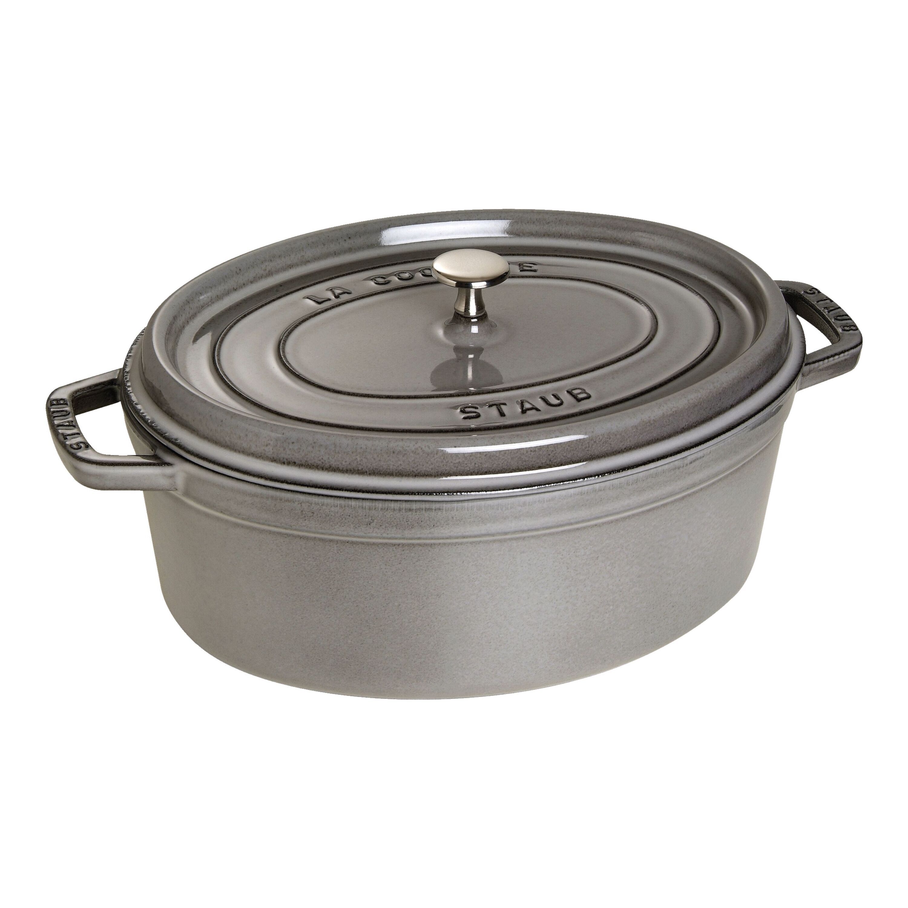 Staub        La Cocotte                Cocotte 33 cm, oval, Graphit-Grau, Gusseisen