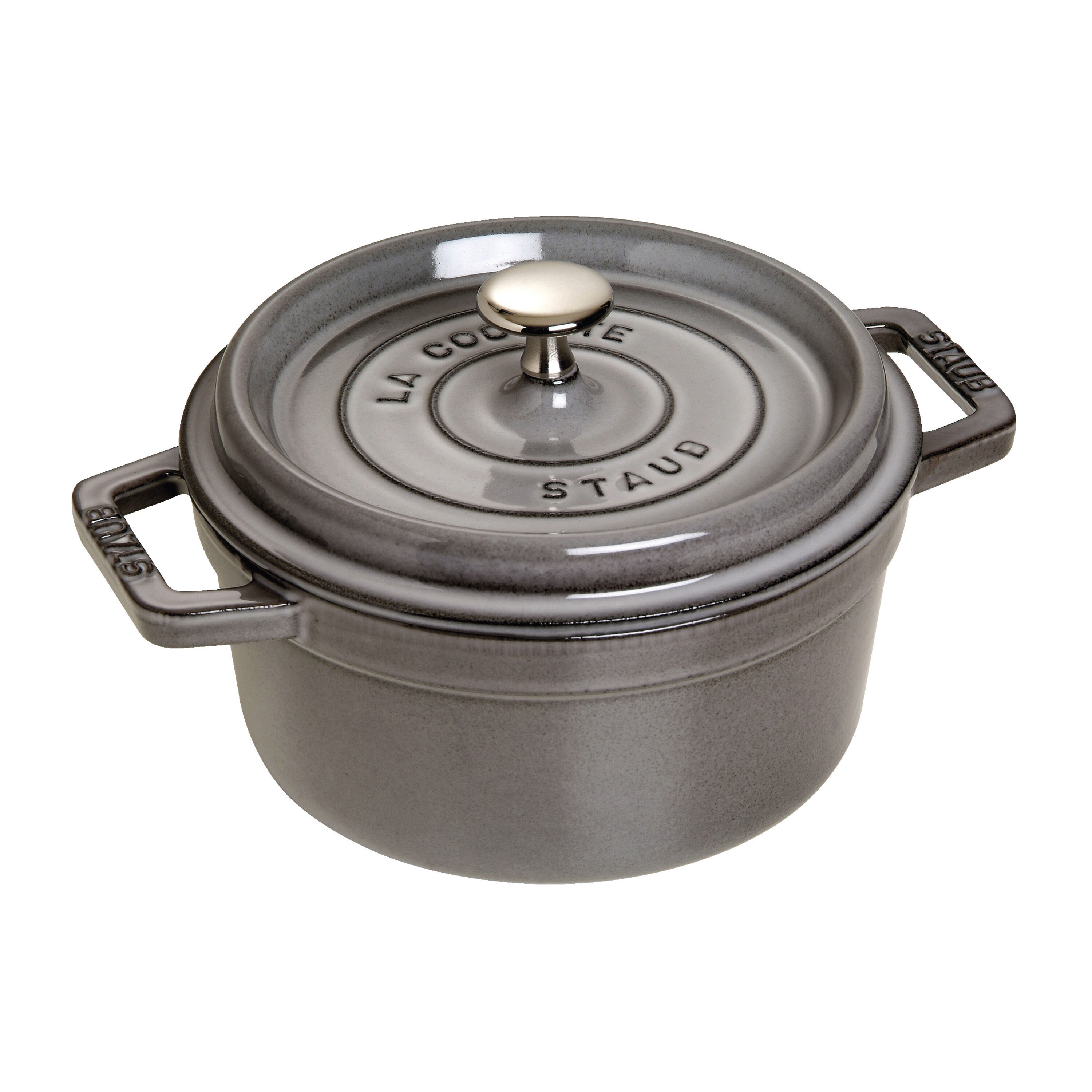 Staub        La Cocotte                Cocotte 22 cm, rund, Graphit-Grau, Gusseisen