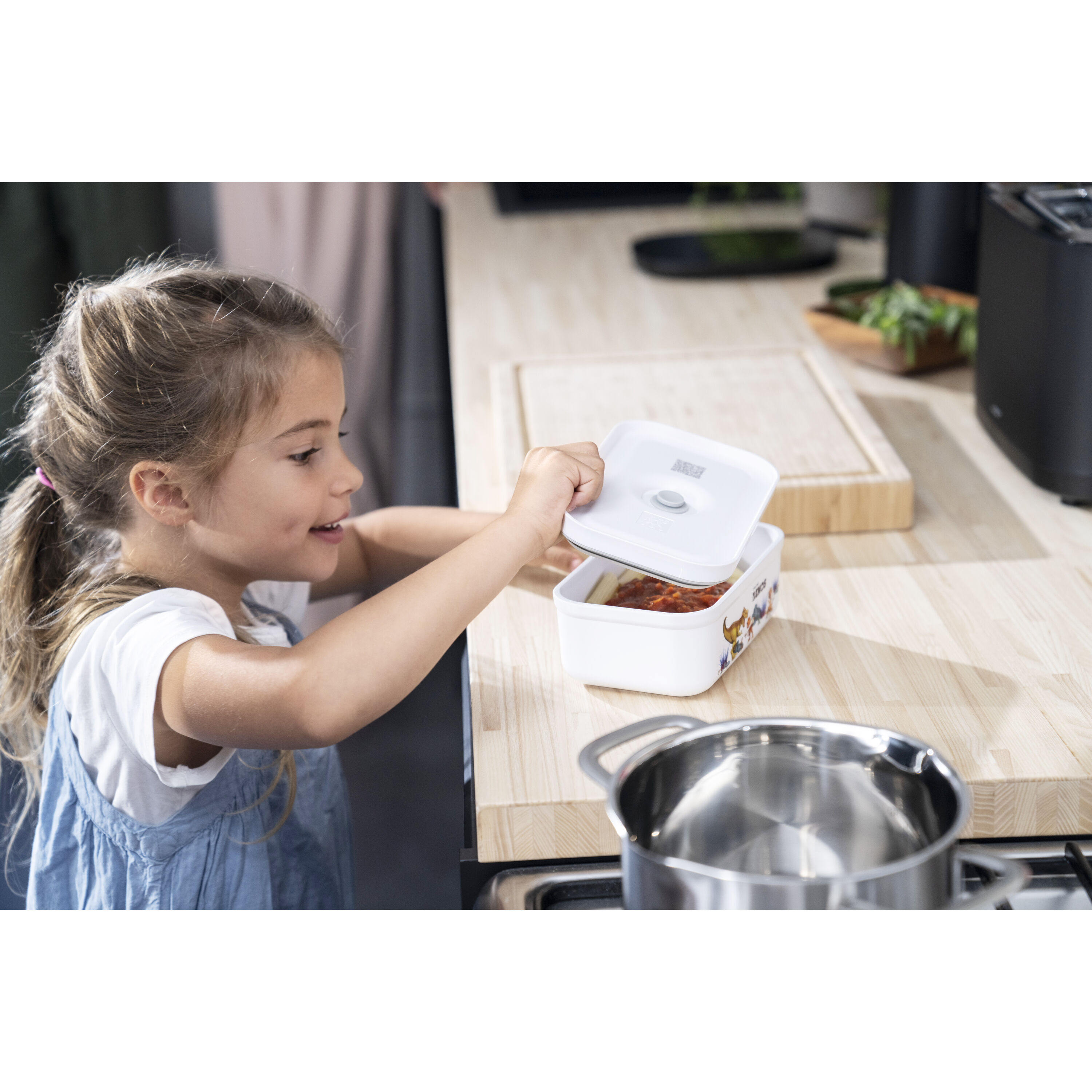 ZWILLING        Fresh & Save                Vakuum Lunchbox DINOS M, Kunststoff, Weiß-grau