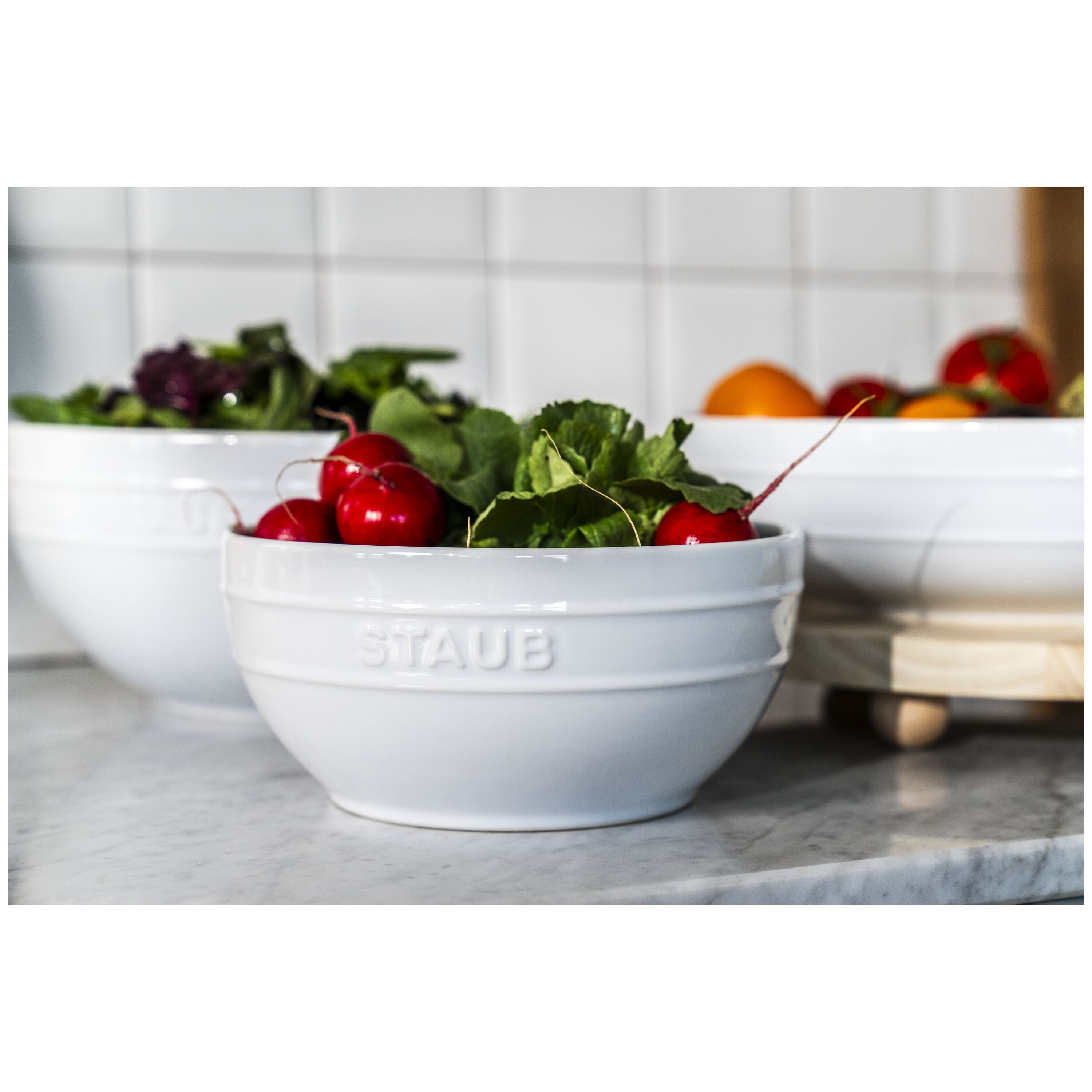 Staub        Ceramique                Schüssel 18 cm, rund, Weiß, Keramik