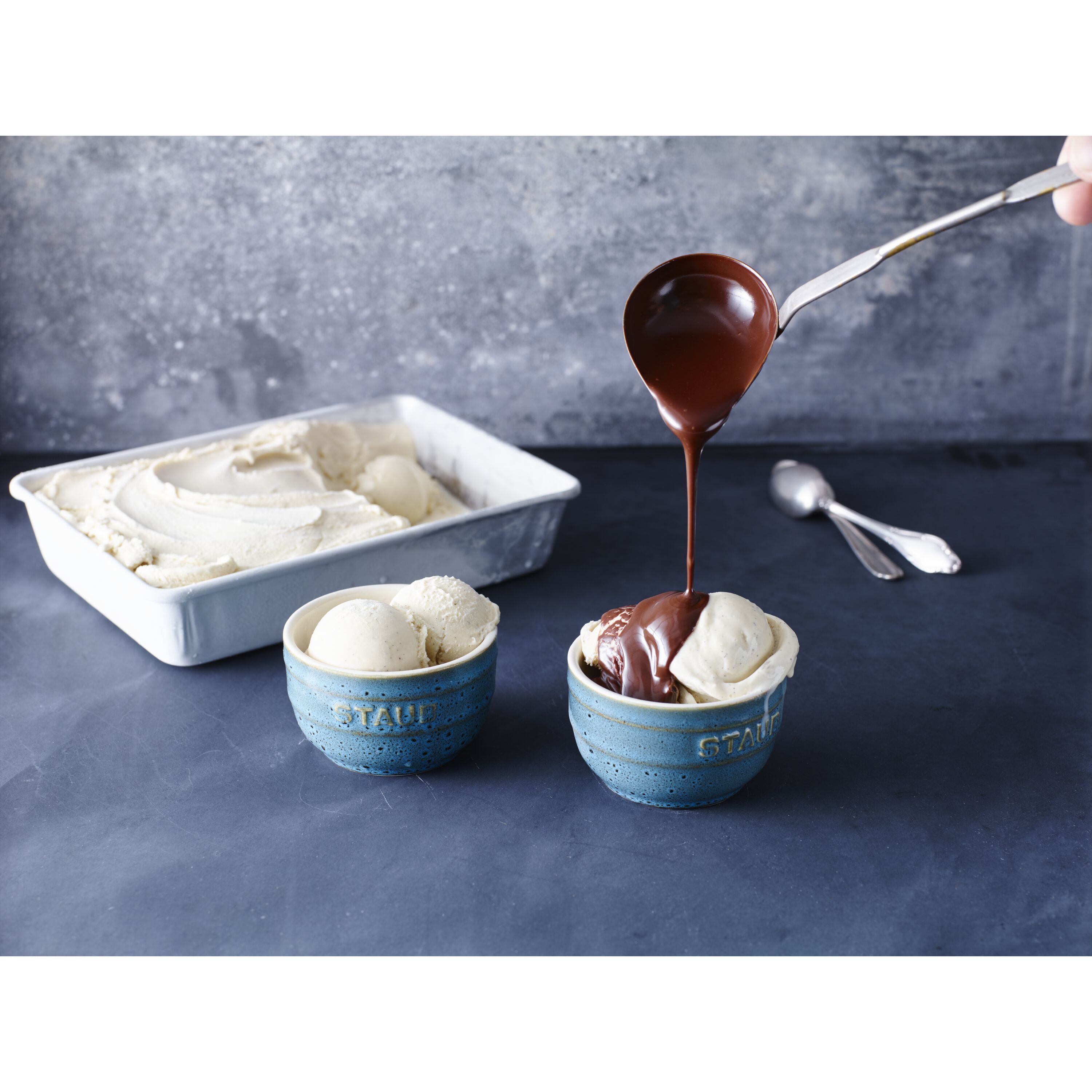 Staub        Ceramique                Förmchenset 9 cm / 4-tlg, Antik-Türkis, Keramik