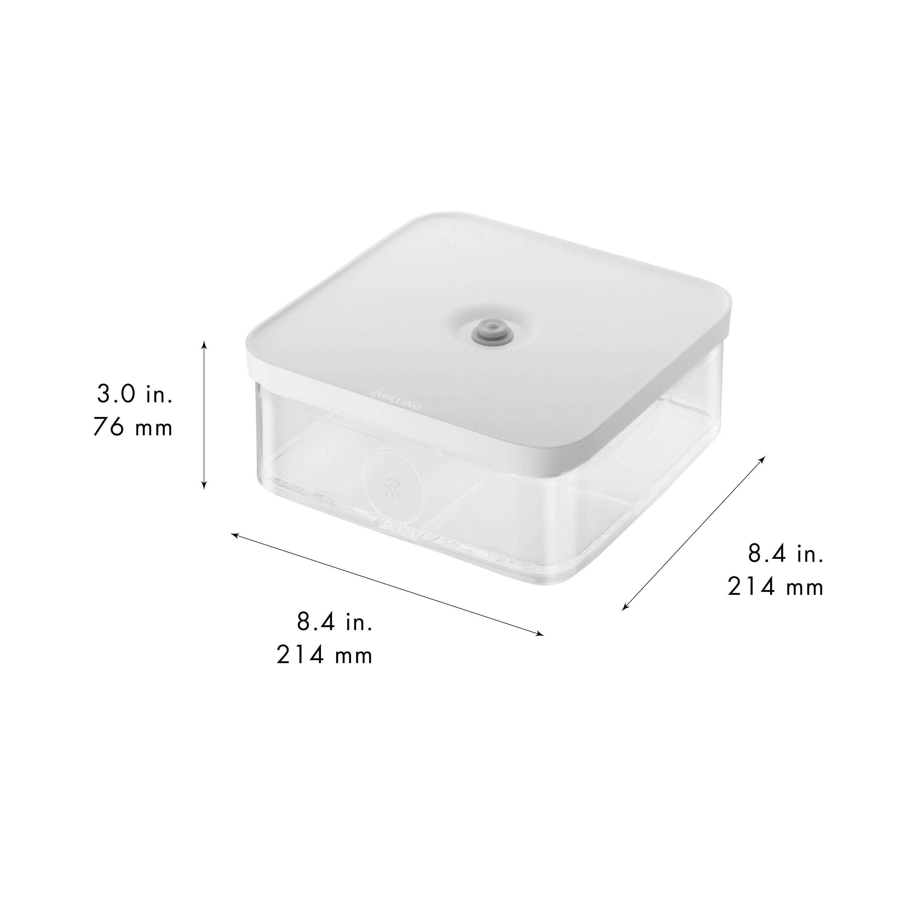 ZWILLING        Fresh & Save CUBE                CUBE Box L / 21 cm, Transparent-Weiß