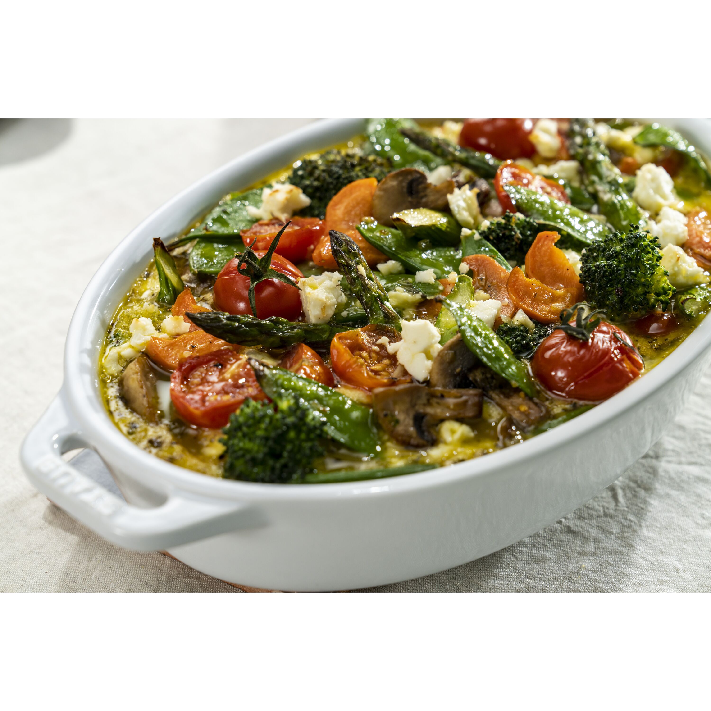 Staub        Ceramique                Auflaufform 23 cm, oval, Weiß, Keramik