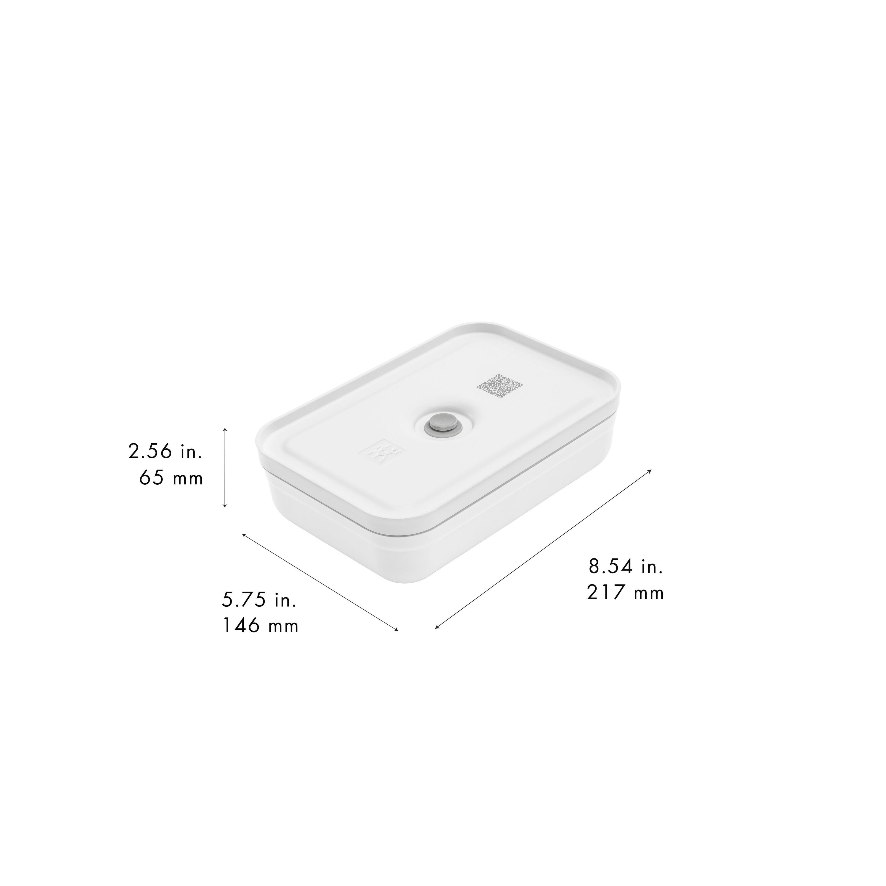 ZWILLING        Fresh & Save                Vakuum Lunchbox L flach, Kunststoff, Weiß-grau