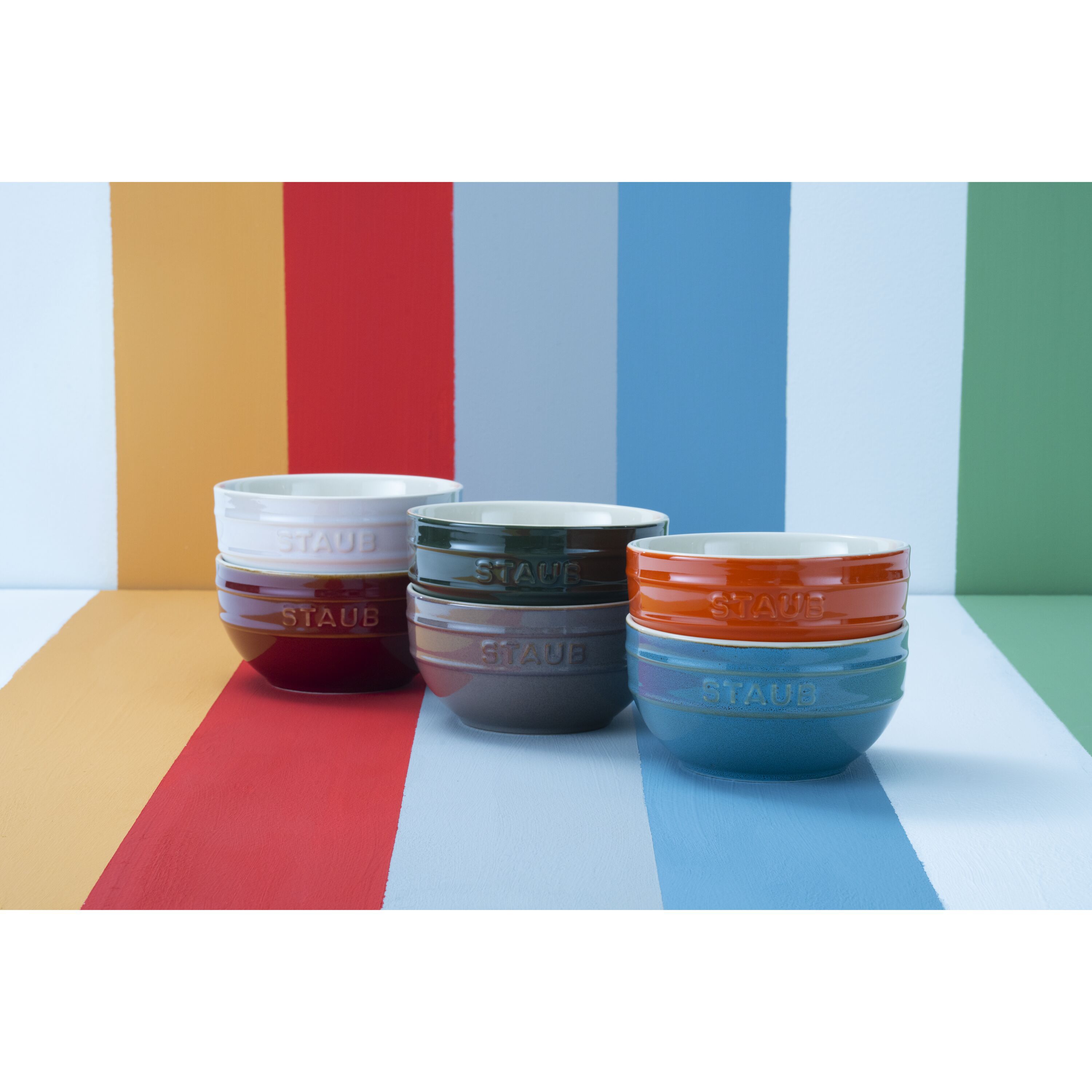 Staub        Ceramique                Schüssel Set Regenbogen 12 cm / 6-tlg, Keramik