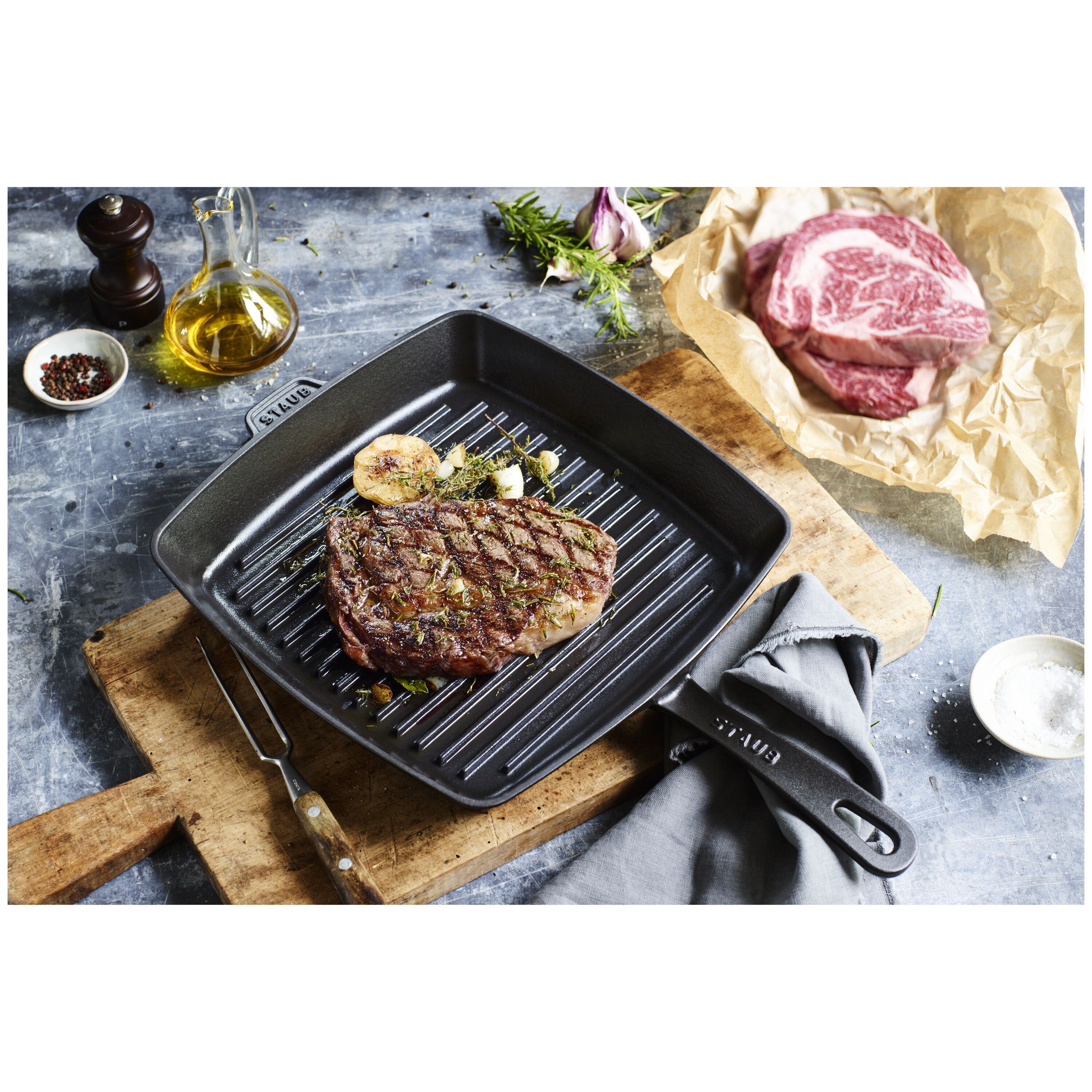 Staub        Grill Pans                American Grill 26 cm, Gusseisen, Schwarz