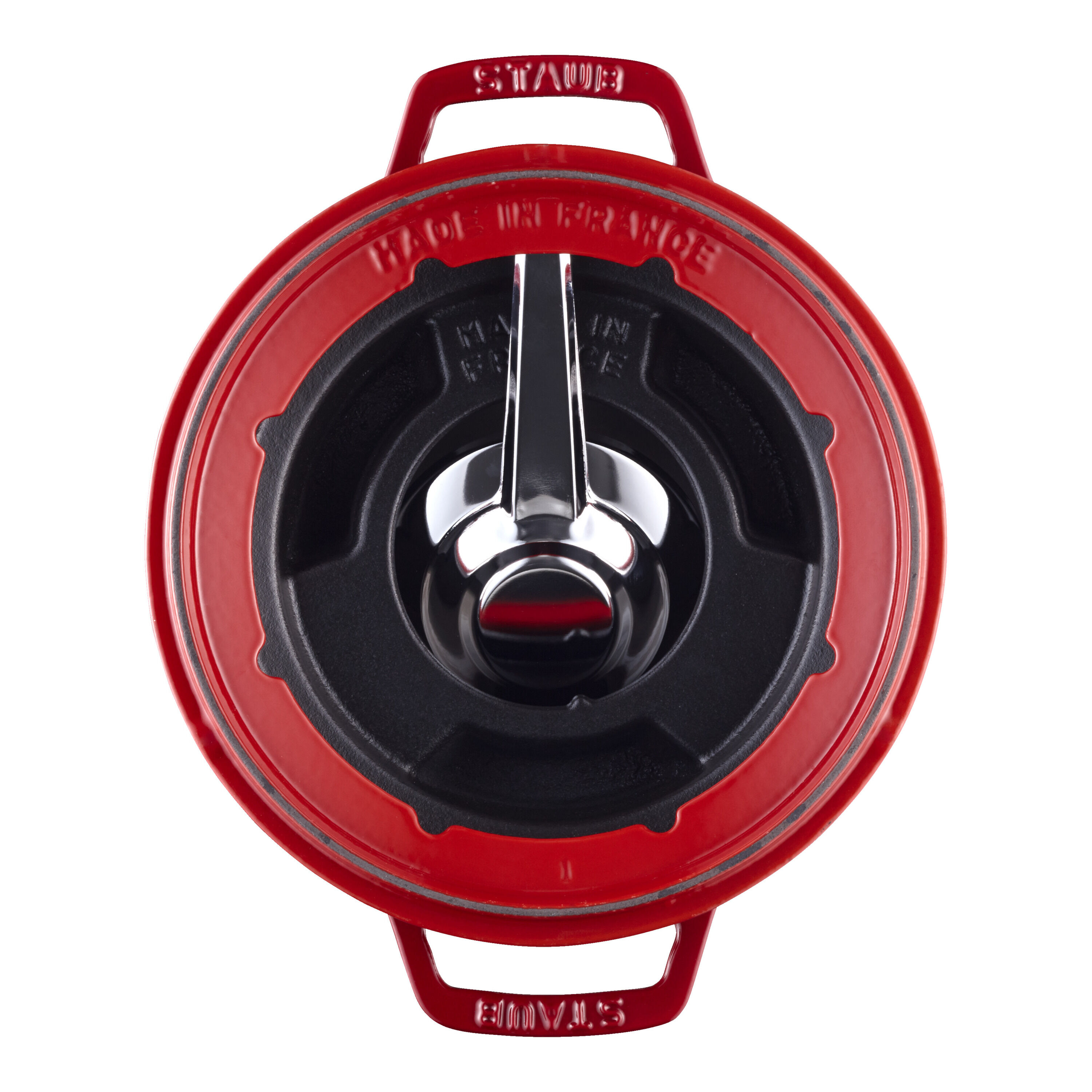 Staub        Specialities                Fondue Set 20 cm, rund, Kirsch-Rot, Gusseisen