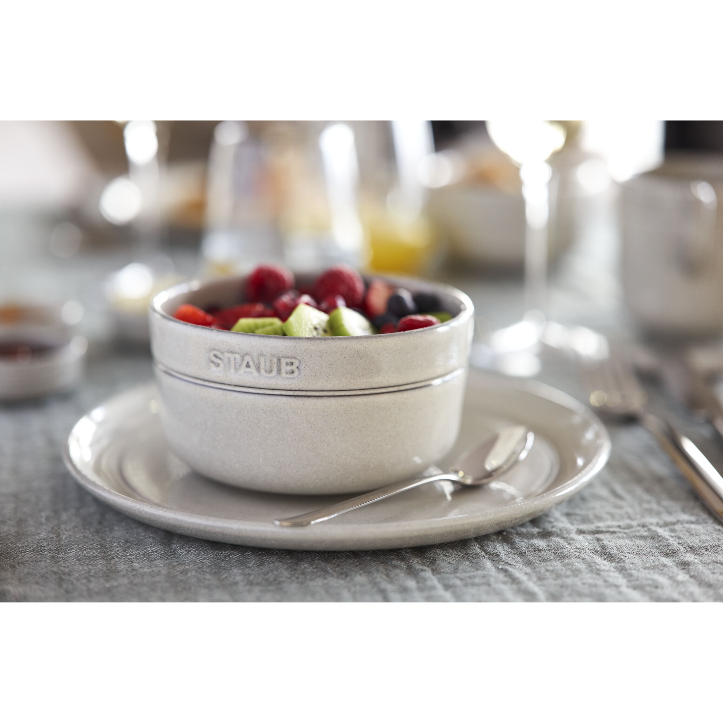 Staub        Dining Line                Schüssel 12 cm, rund, Weisser Trüffel, Keramik