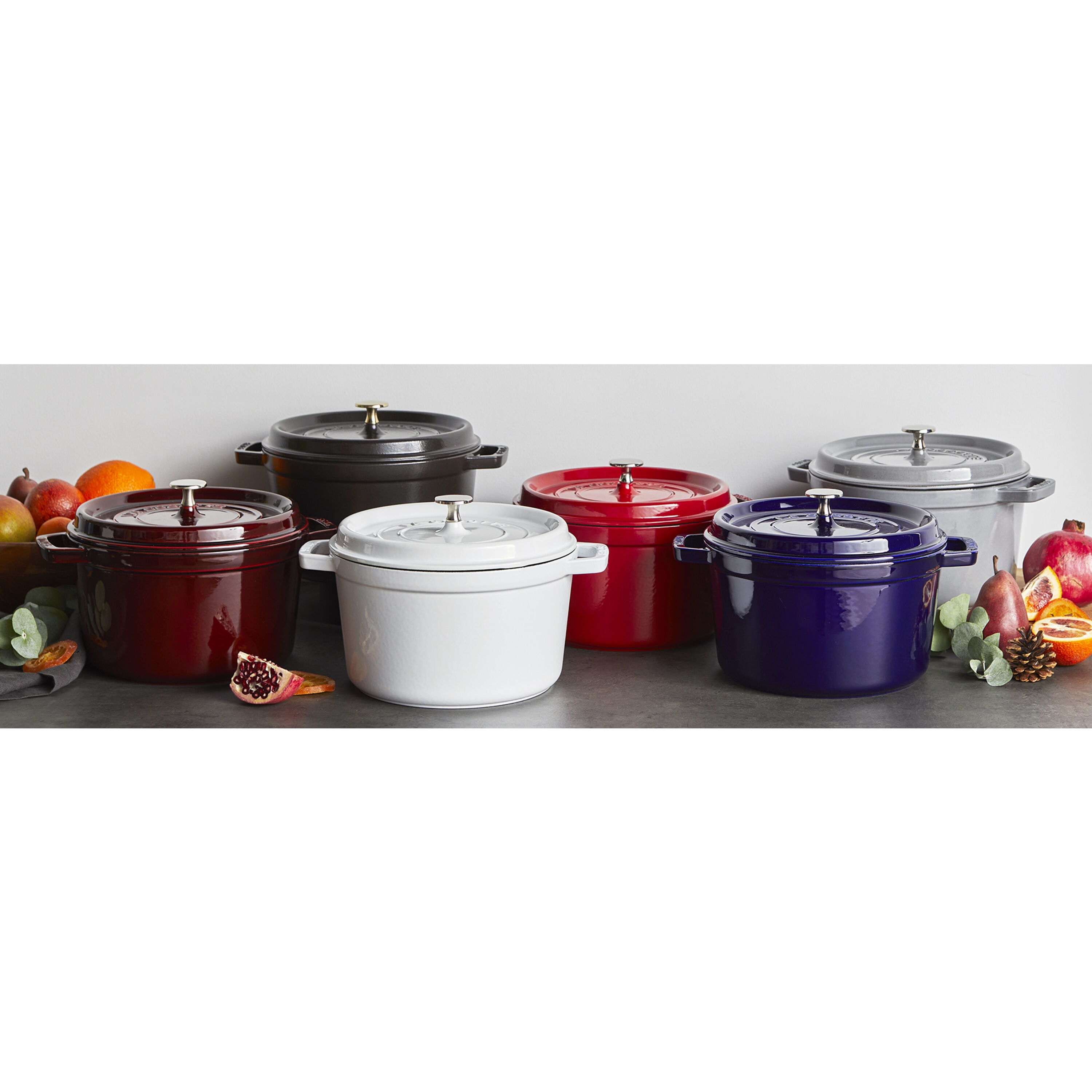 Staub        La Cocotte                Cocotte tief 24 cm, rund, Schwarz, Gusseisen