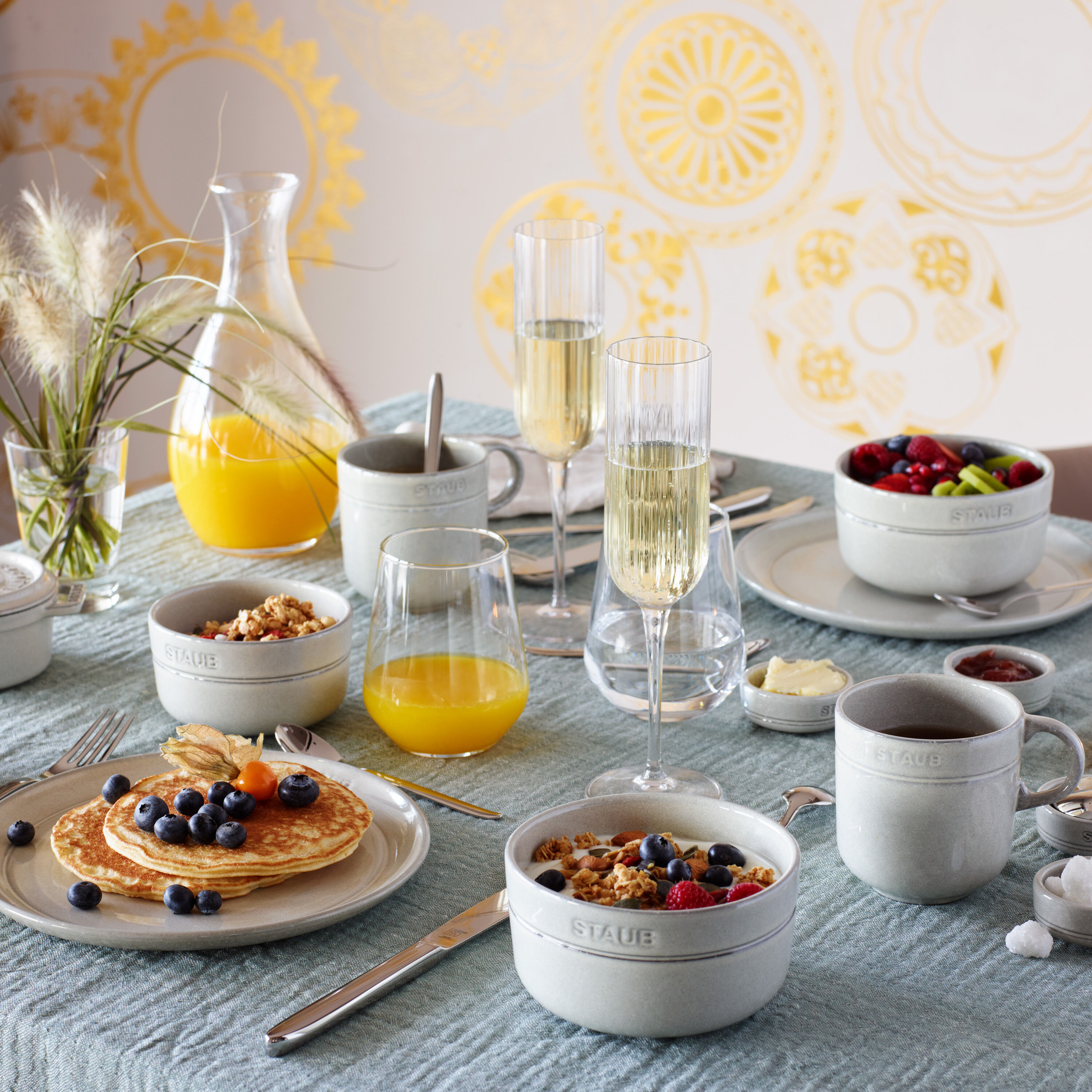 Staub        Dining Line                Frühstücksset 6-tlg, Weisser Trüffel