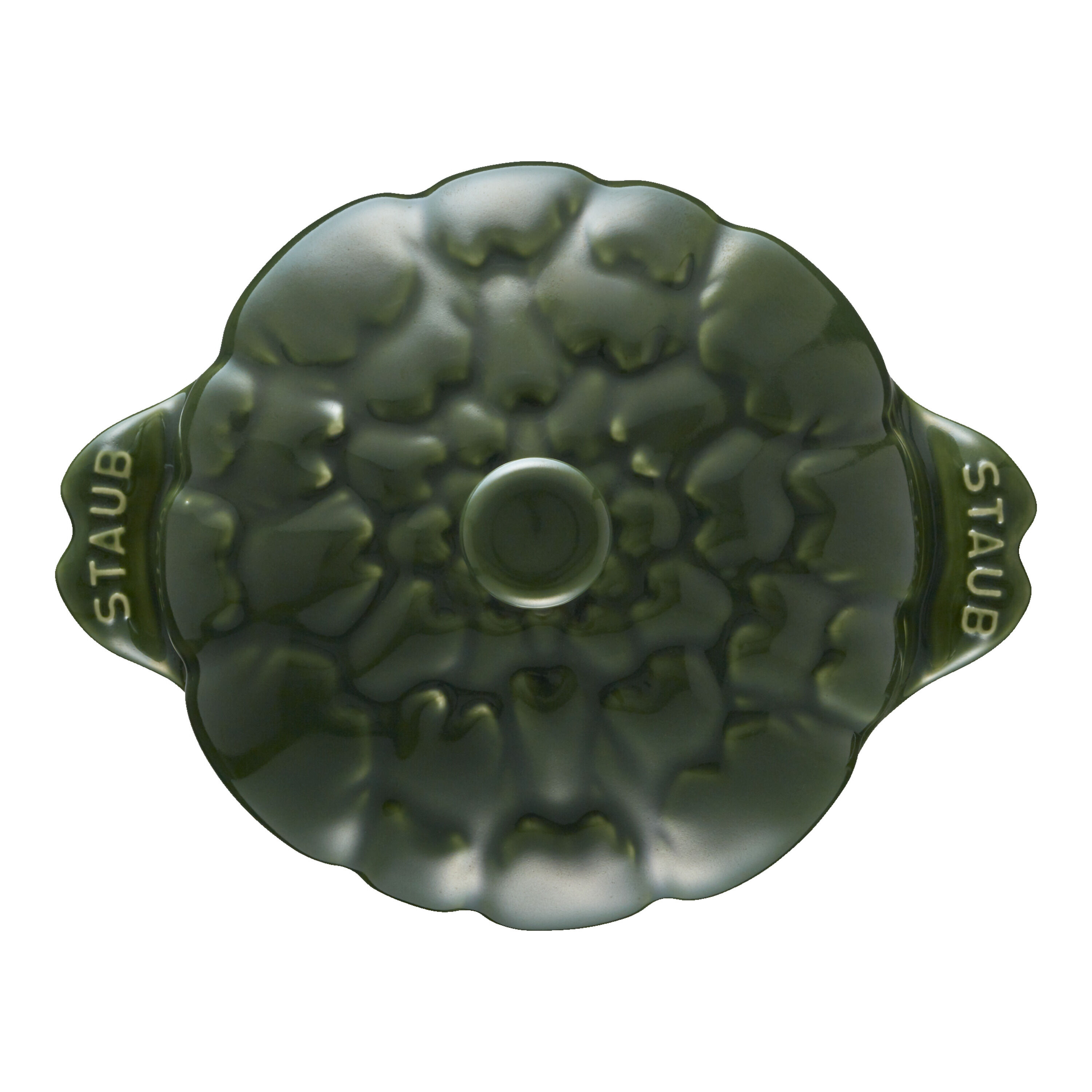 Staub        Ceramique                Cocotte 13 cm, Artischocke, Basilikum-Grün, Keramik