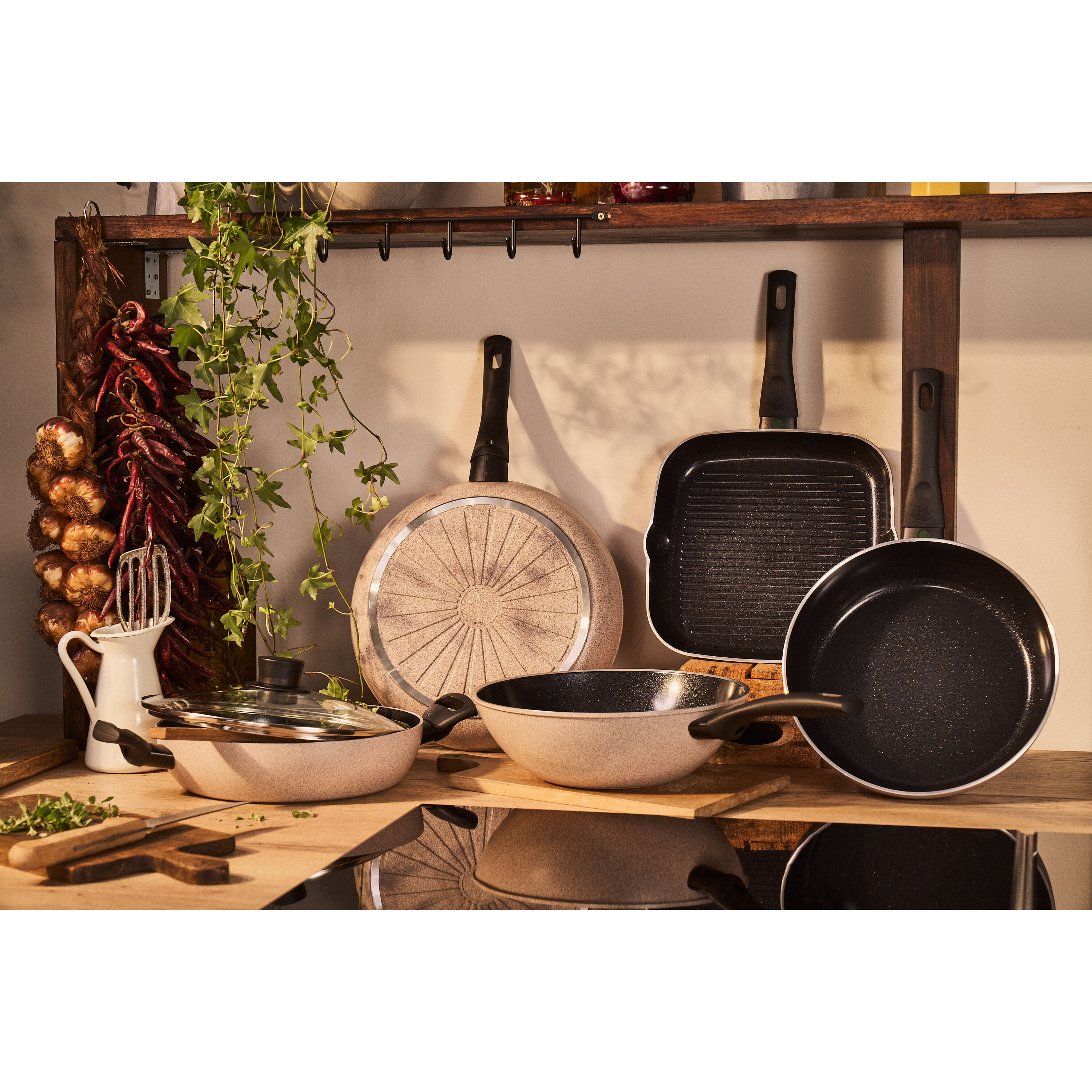 BALLARINI        Ledro                Grillpfanne, 28 cm, Aluminium, Keramische Antihaftbeschichtung