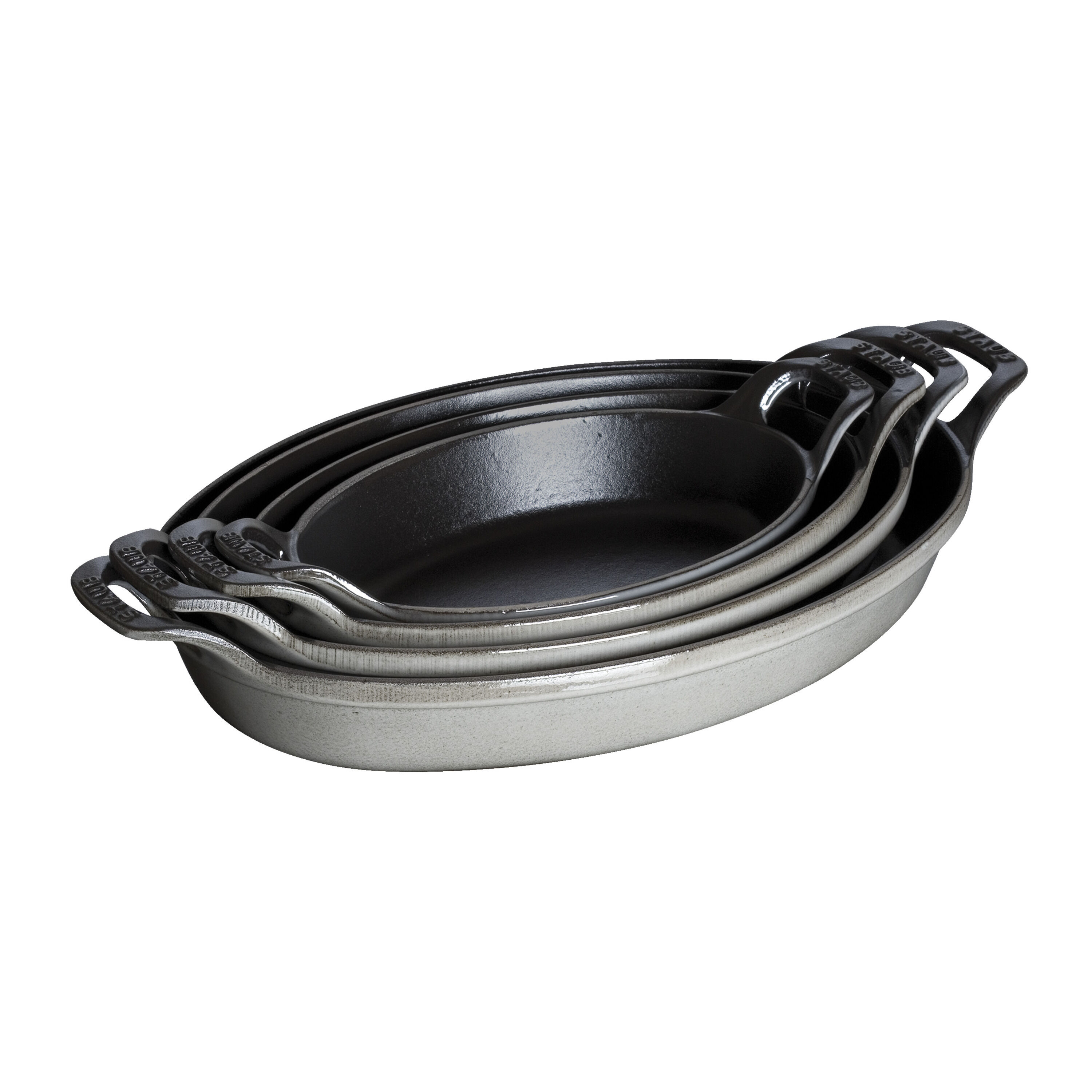 Staub        Specialities                Ofenform 21 cm, oval, Graphit-Grau, Gusseisen