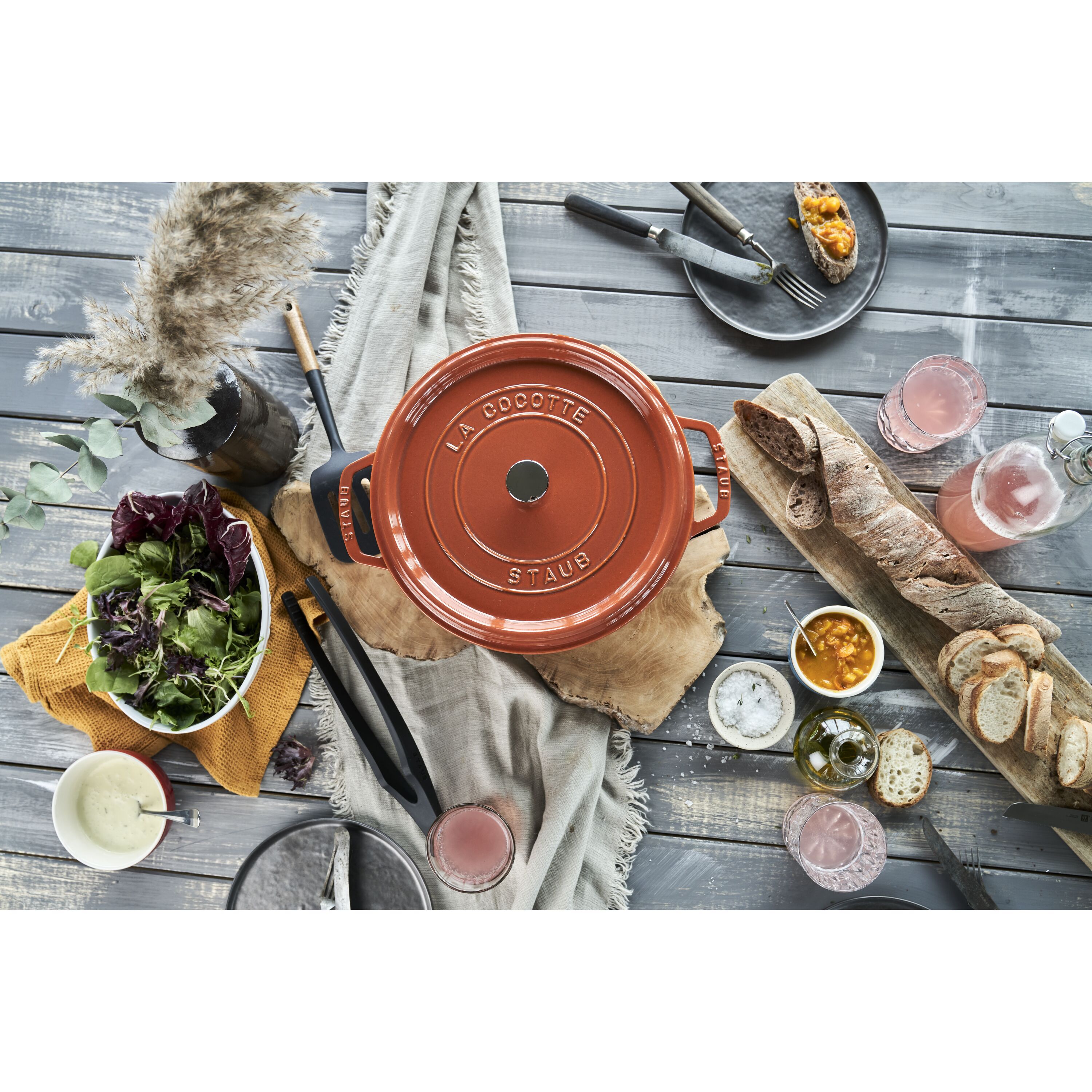 Staub        La Cocotte                Cocotte 28 cm, rund, Zimt, Gusseisen