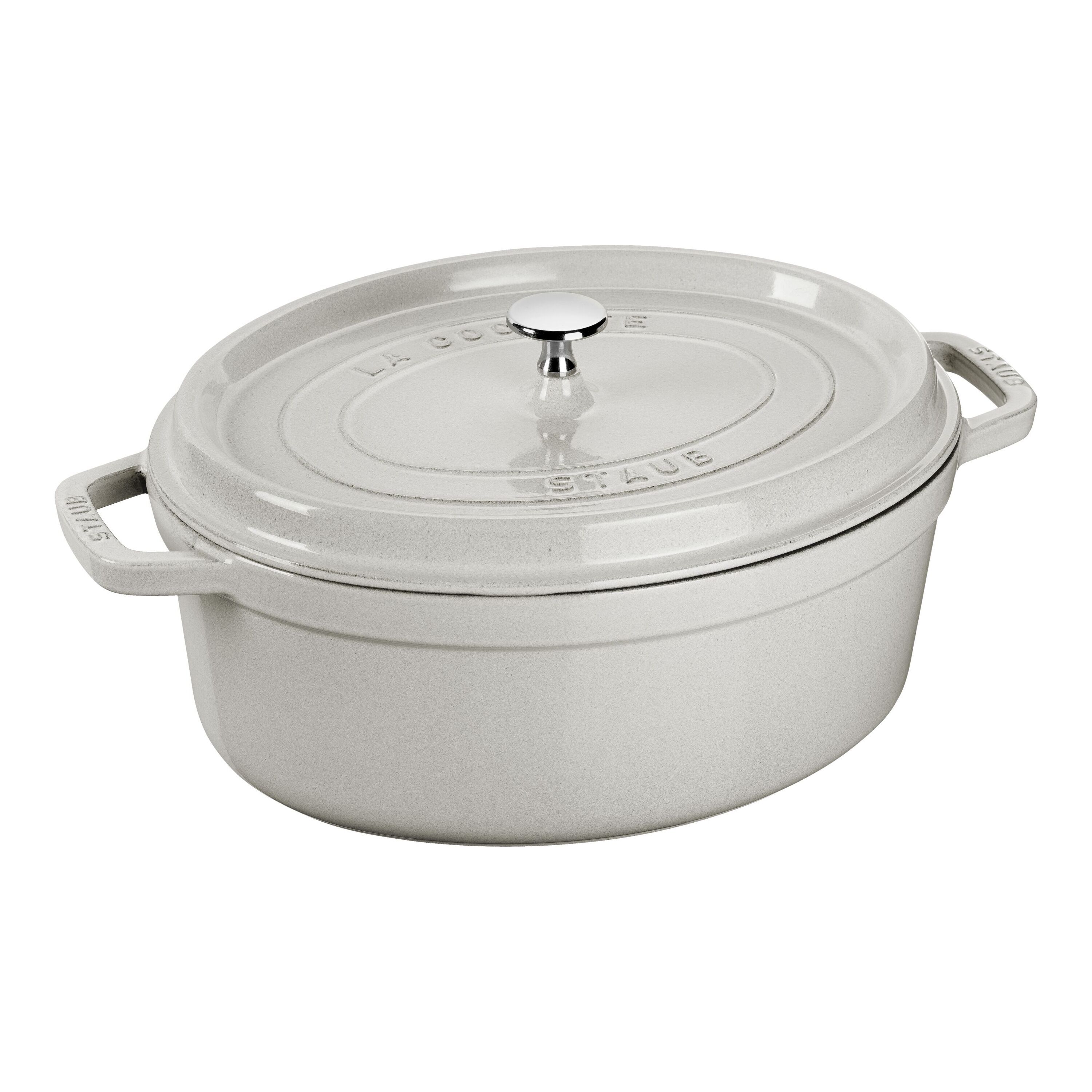 Staub        La Cocotte                Cocotte 29 cm, oval, Weisser Trüffel, Gusseisen