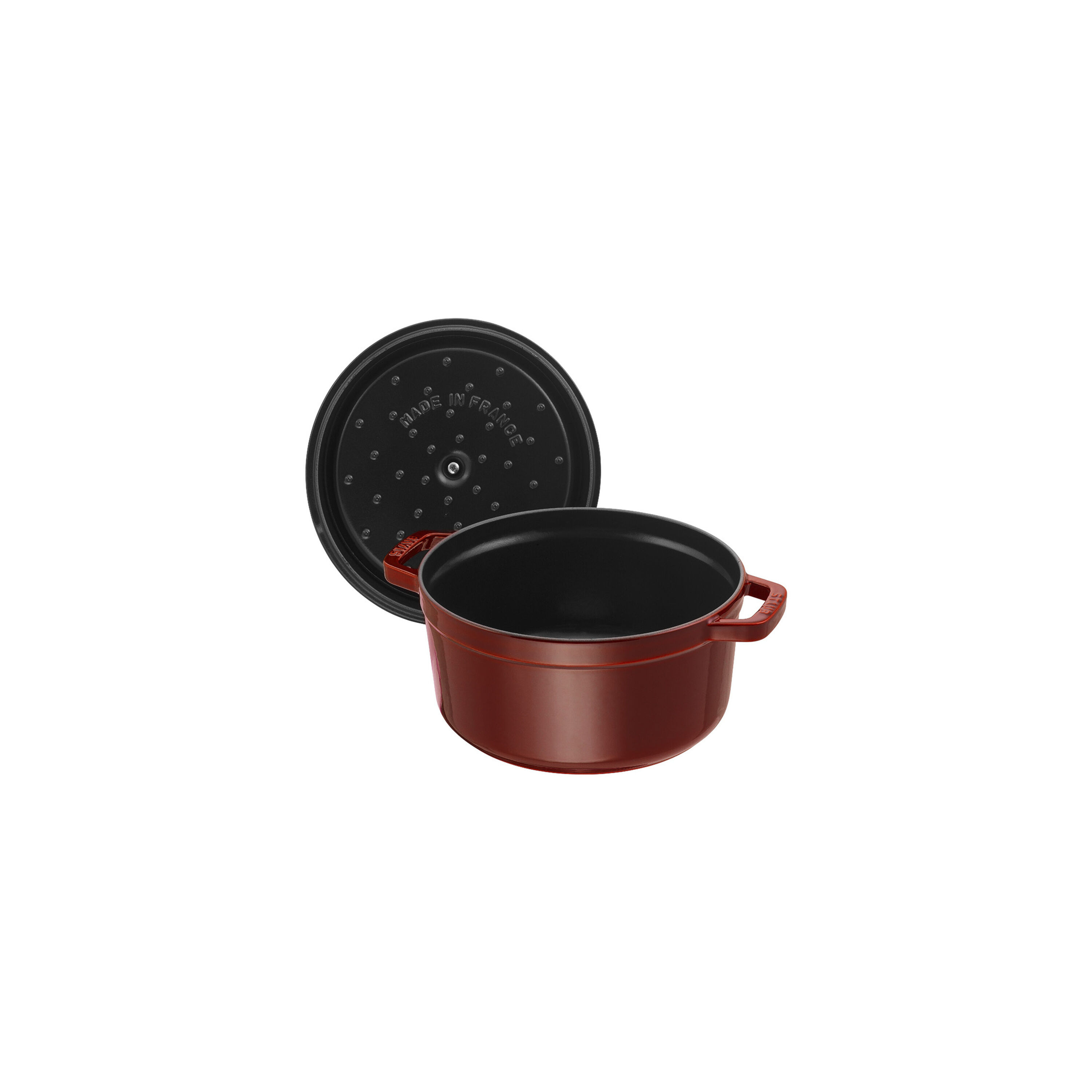 Staub        La Cocotte                Cocotte 22 cm, rund, Grenadine-Rot, Gusseisen