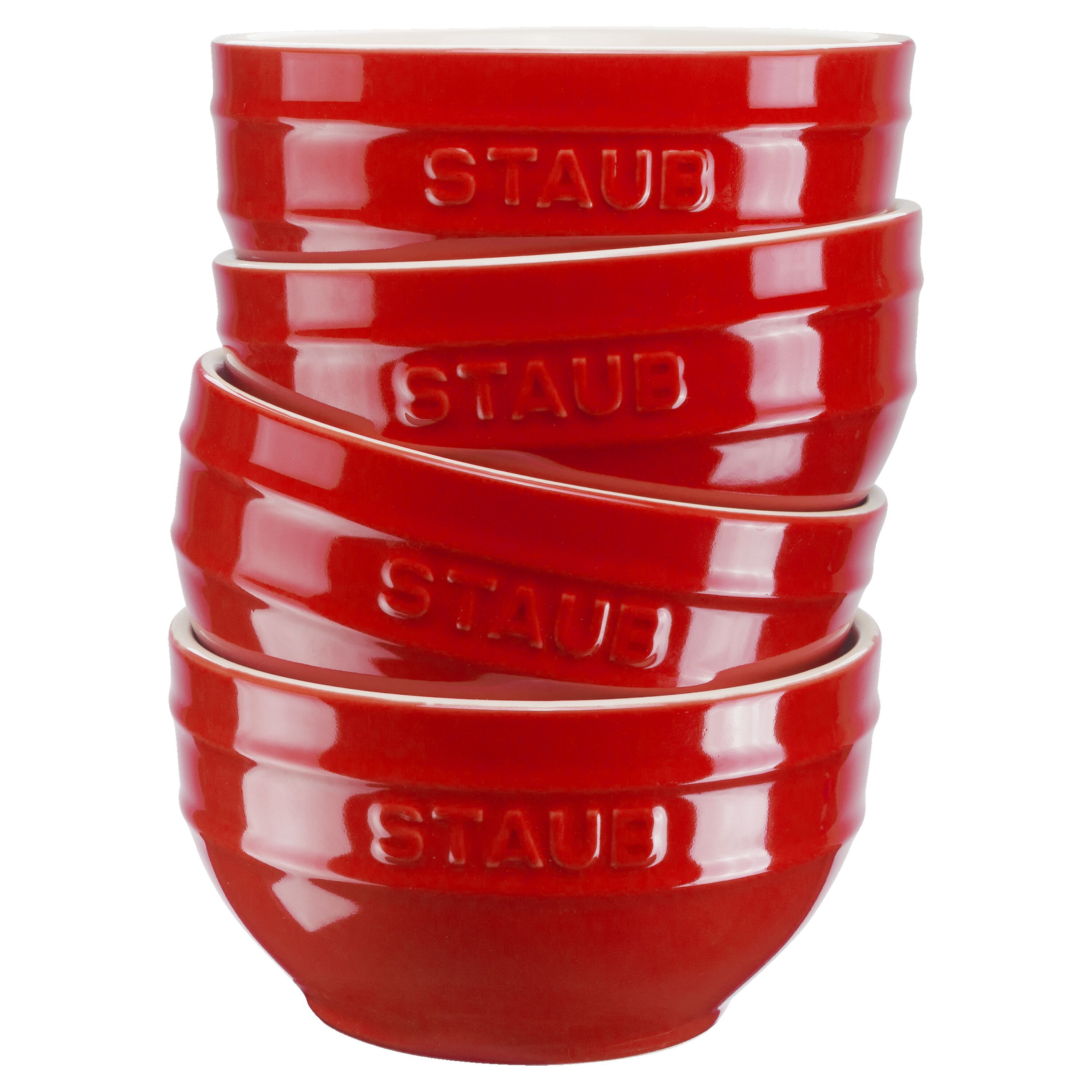 Staub        Ceramique                Schüssel Set 12 cm / 4-tlg, Kirsch-Rot, Keramik