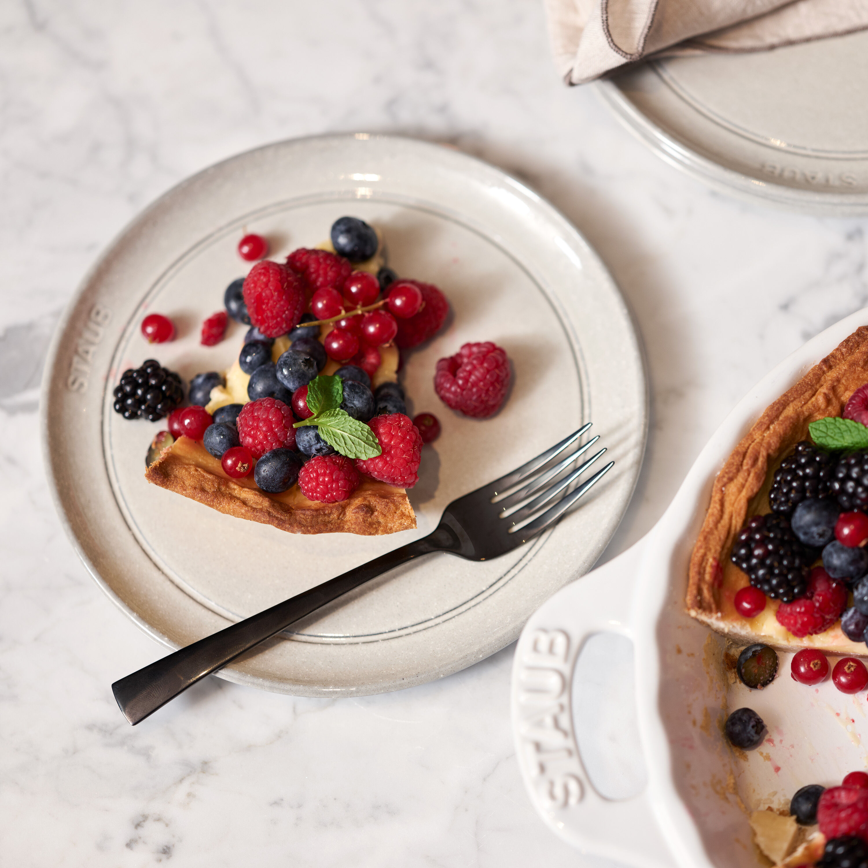 Staub        Dining Line                Tellerset 4-tlg, 20 cm, Weisser Trüffel