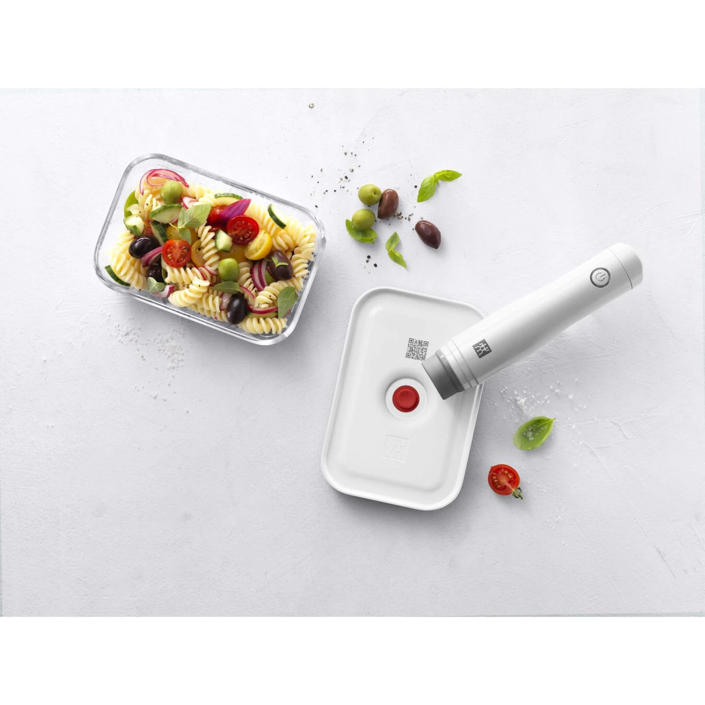 ZWILLING        Fresh & Save                Vakuum Set, Borosilikatglas, Größe M/L, 17-teilig, rot