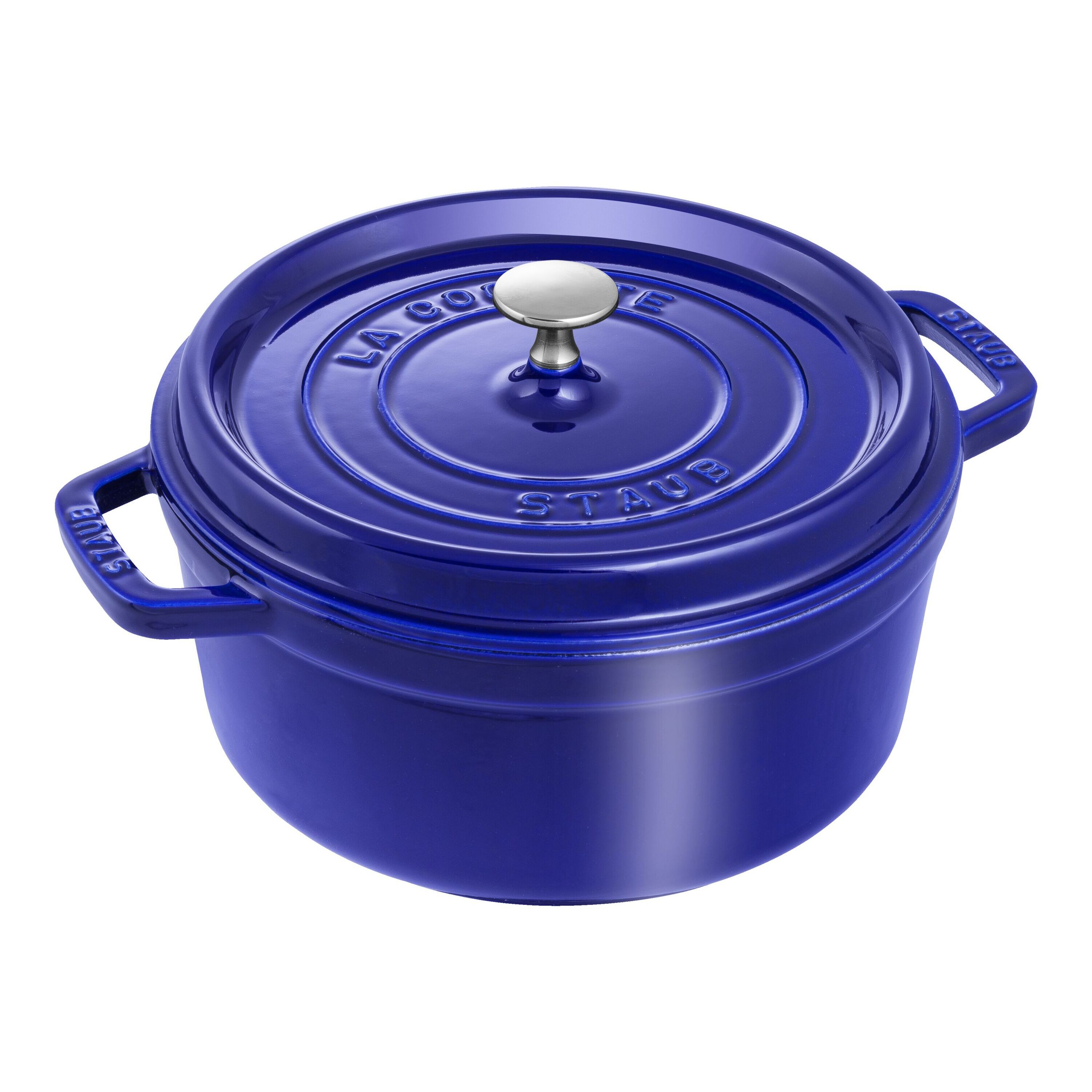 Staub        La Cocotte                Cocotte 24 cm, rund, Dunkelblau, Gusseisen