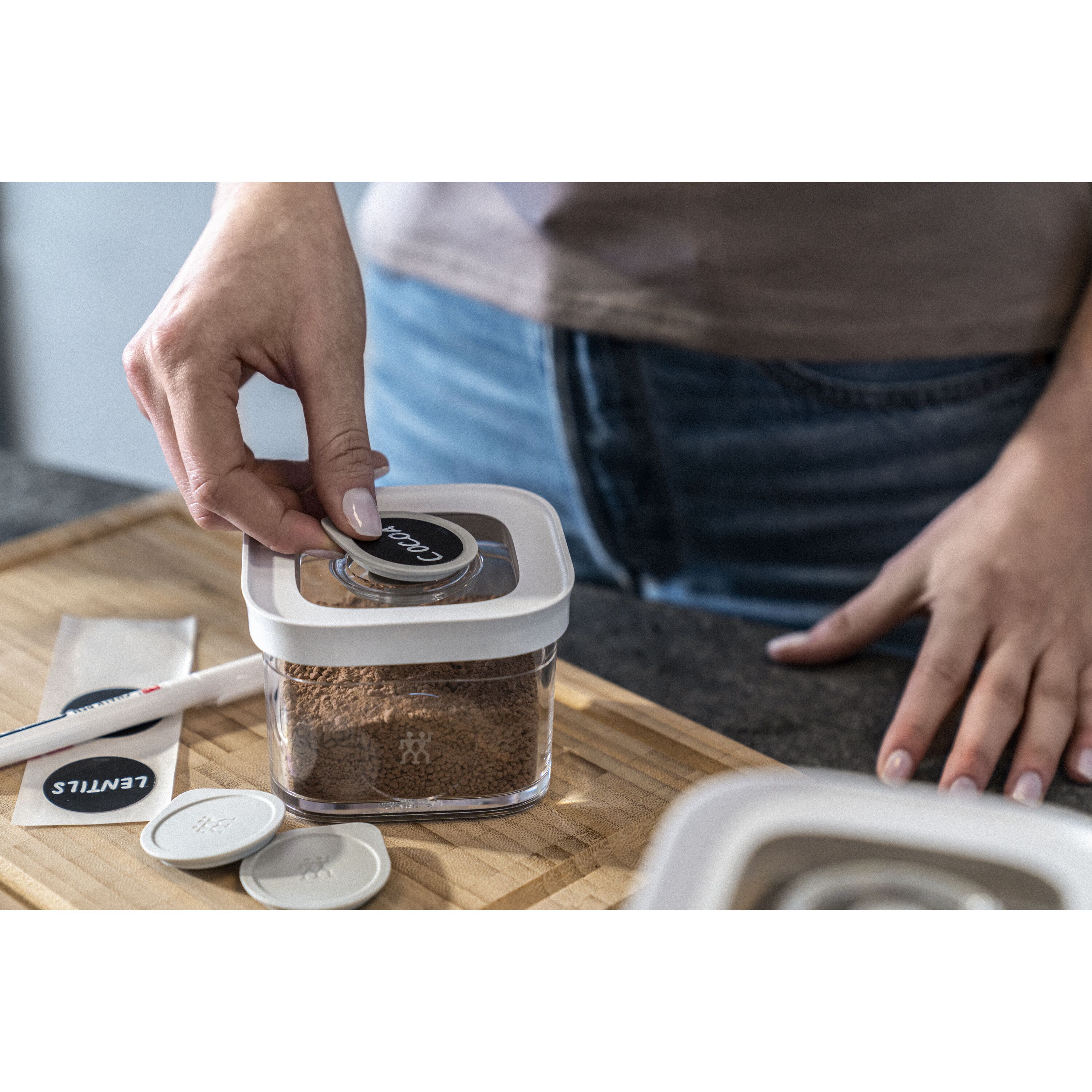 ZWILLING        Fresh & Save CUBE                CUBE Set Etikettenpositionierer, 3-tlg, Grau