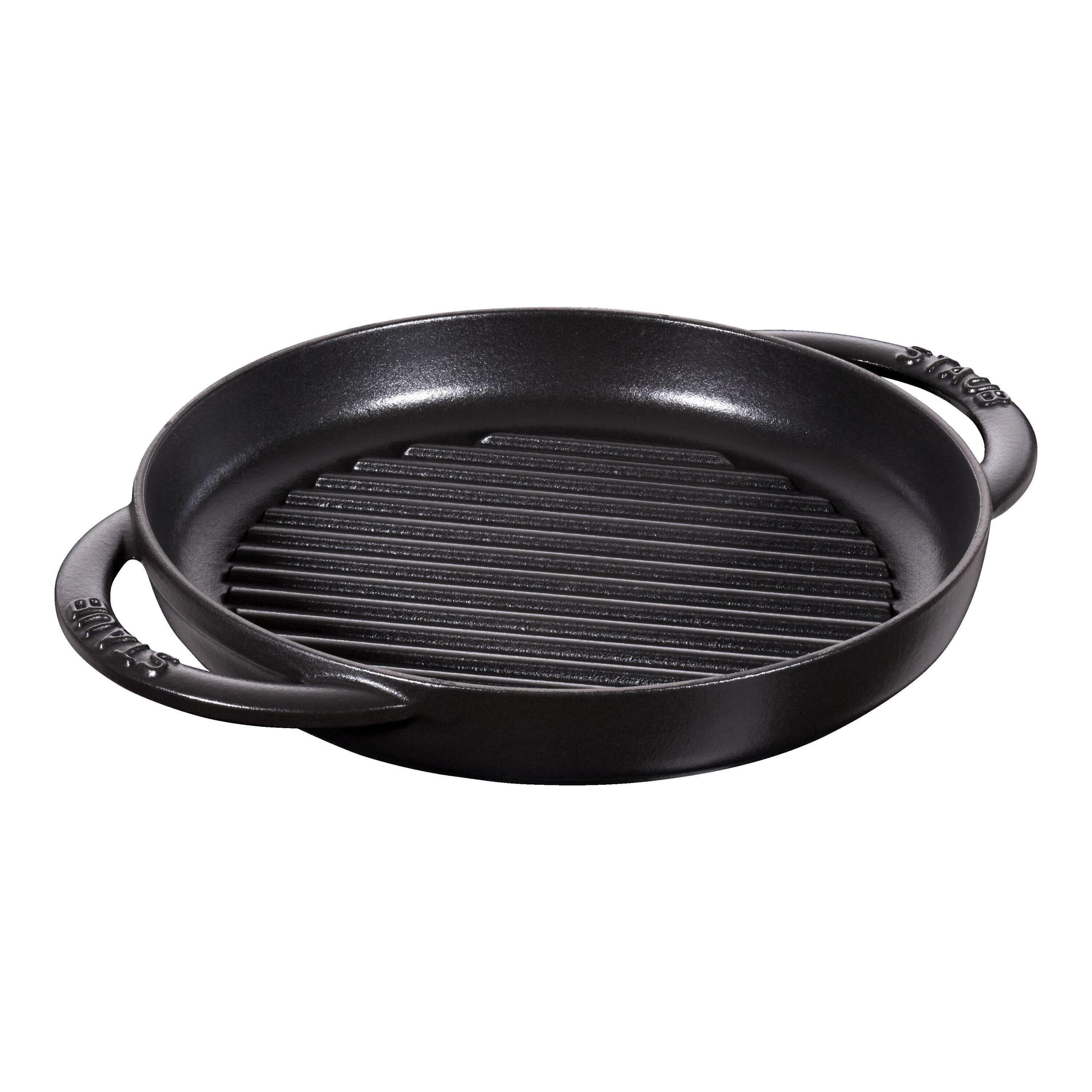 Staub        Grill Pans                Pure Grill 23 cm, rund, Schwarz, Gusseisen