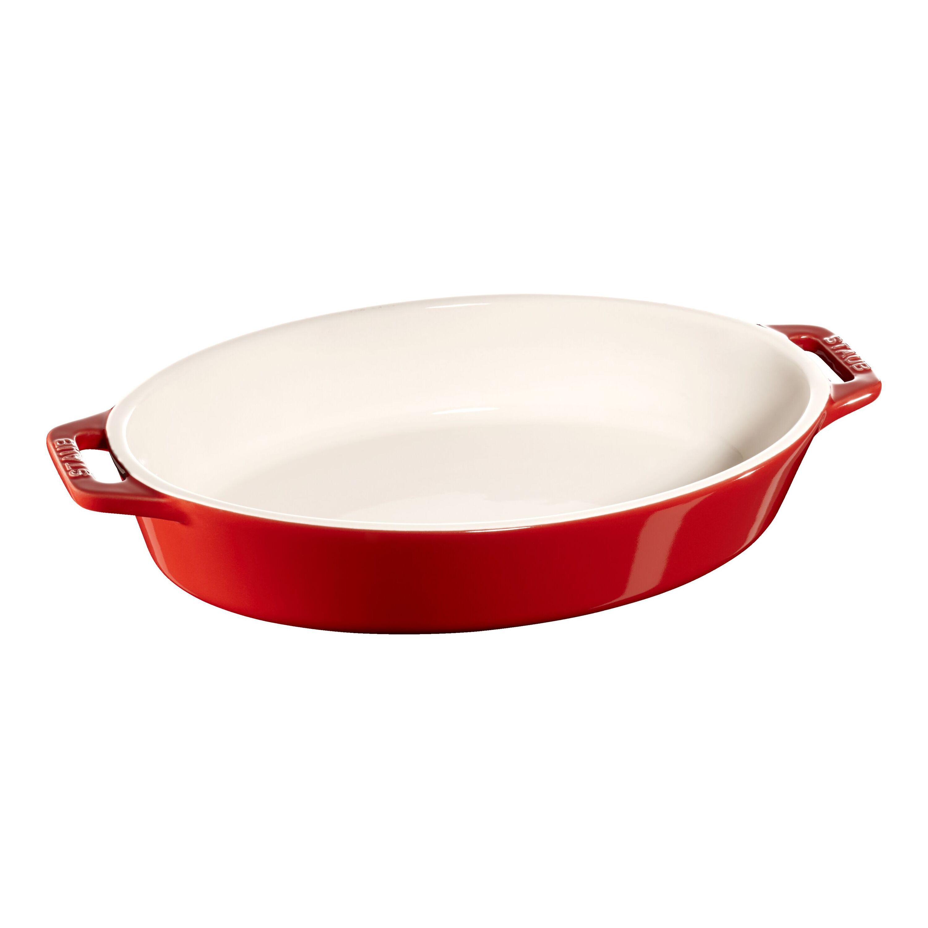 Staub        Ceramique                Auflaufform 23 cm, oval, Kirsch-Rot, Keramik