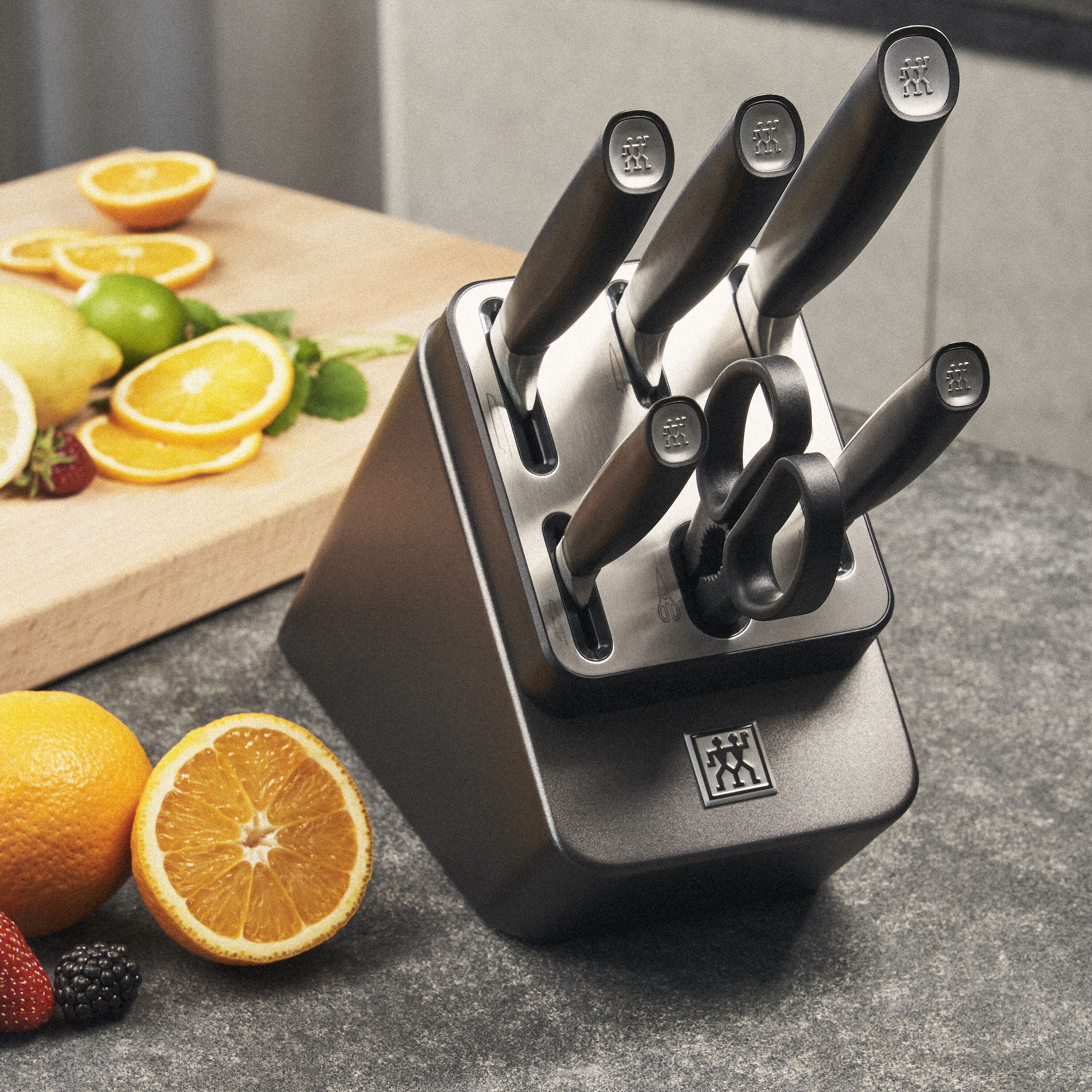 ZWILLING        All * Star                7-tlg, Messerblockset, Silber, Anthrazit