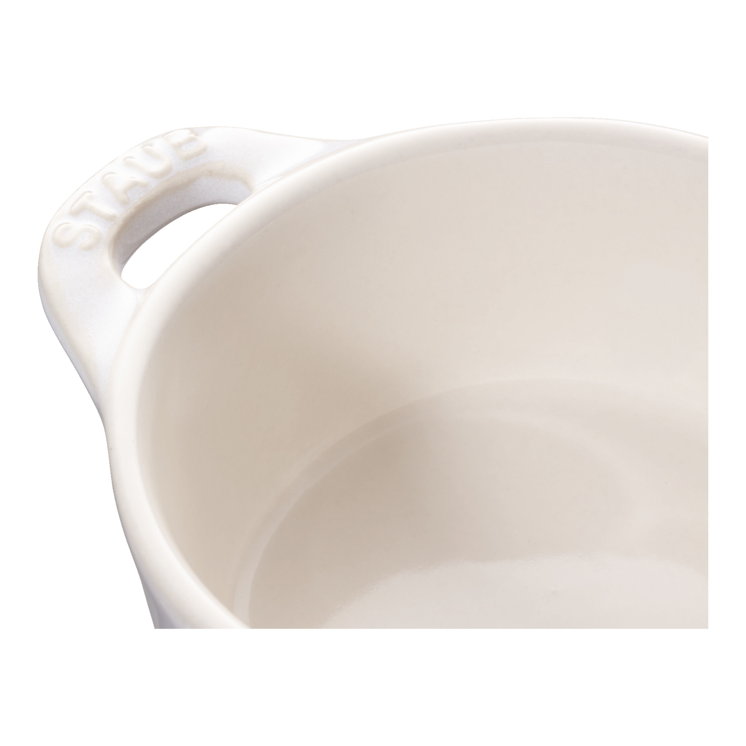 Staub        Ceramique                Mini Cocotte 10 cm, rund, Elfenbein-Weiß, Keramik