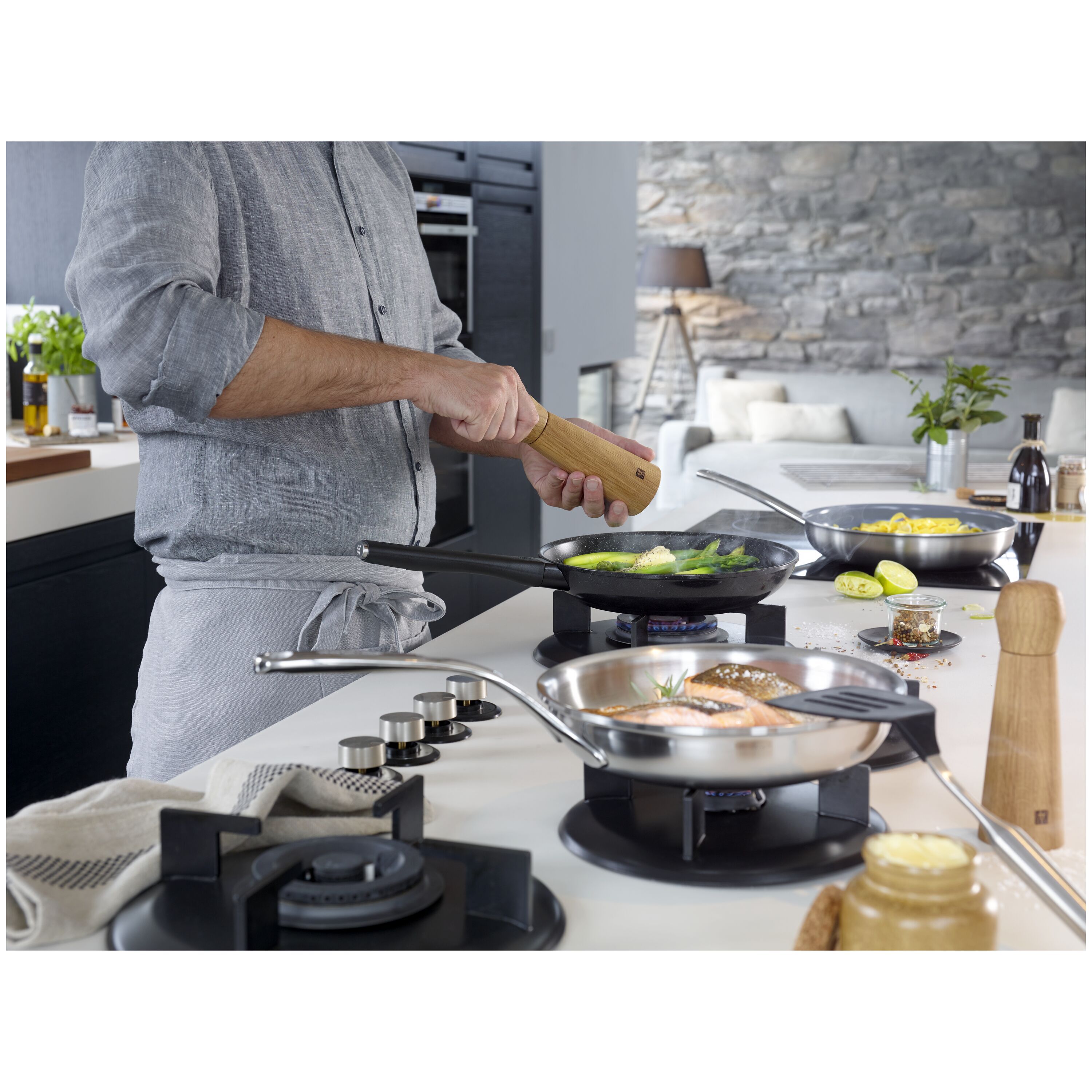 Demeyere        Proline 7                Bratpfanne 32 cm, 18/10 Edelstahl, Silber