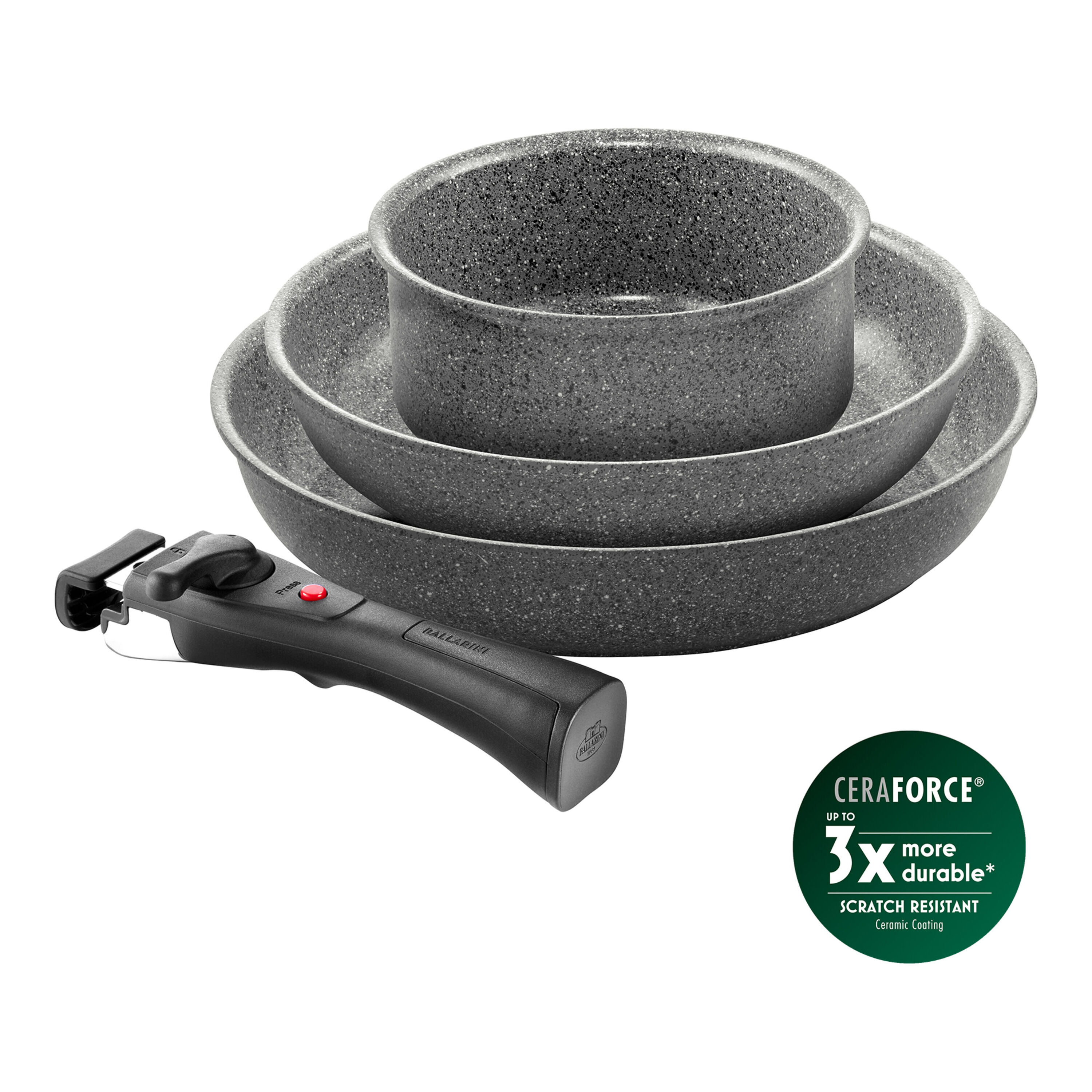 BALLARINI        Torre                Bratpfannenset, 4-tlg, Aluminium, Keramische Antihaftbeschichtung