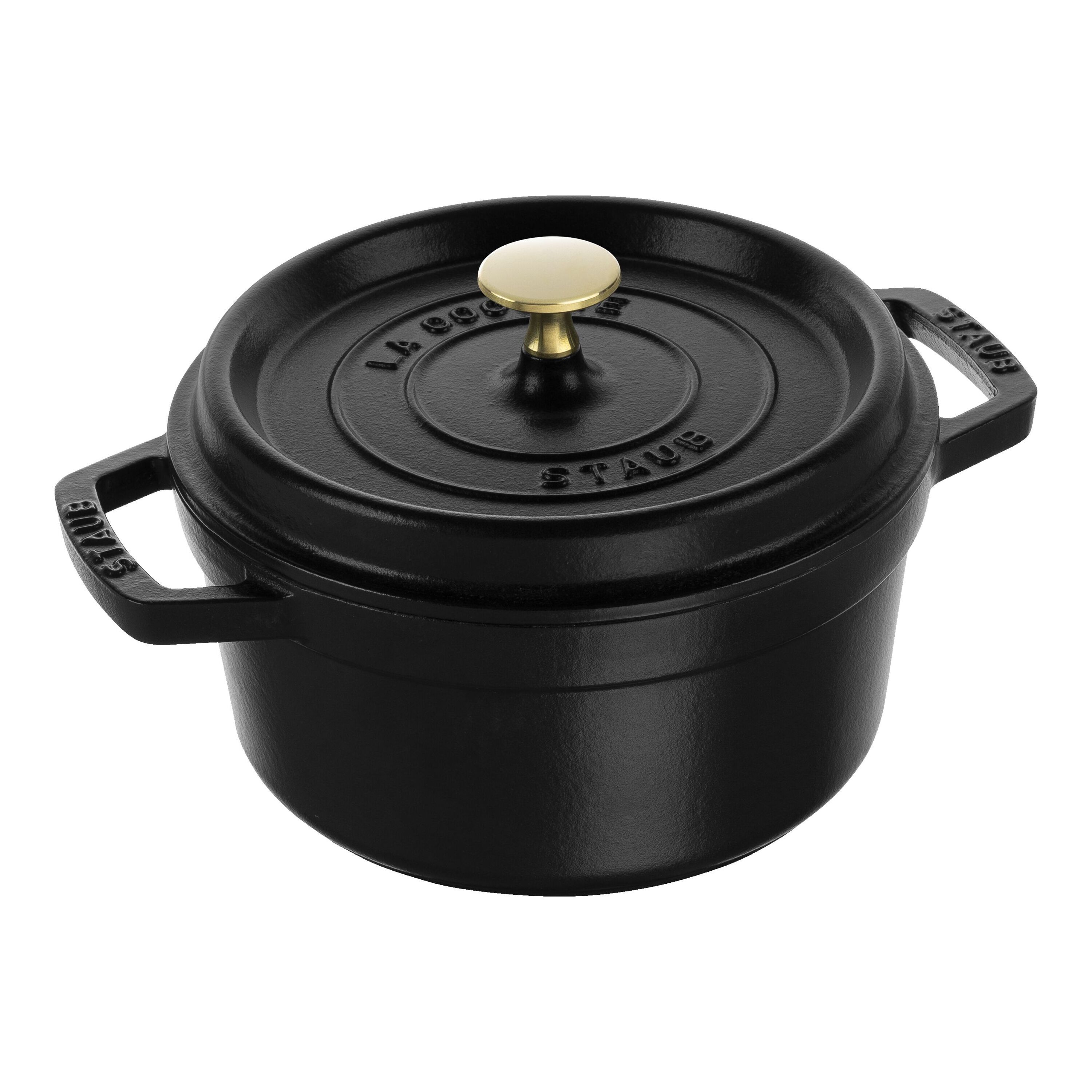 Staub        La Cocotte                Cocotte 20 cm, rund, Schwarz, Gusseisen