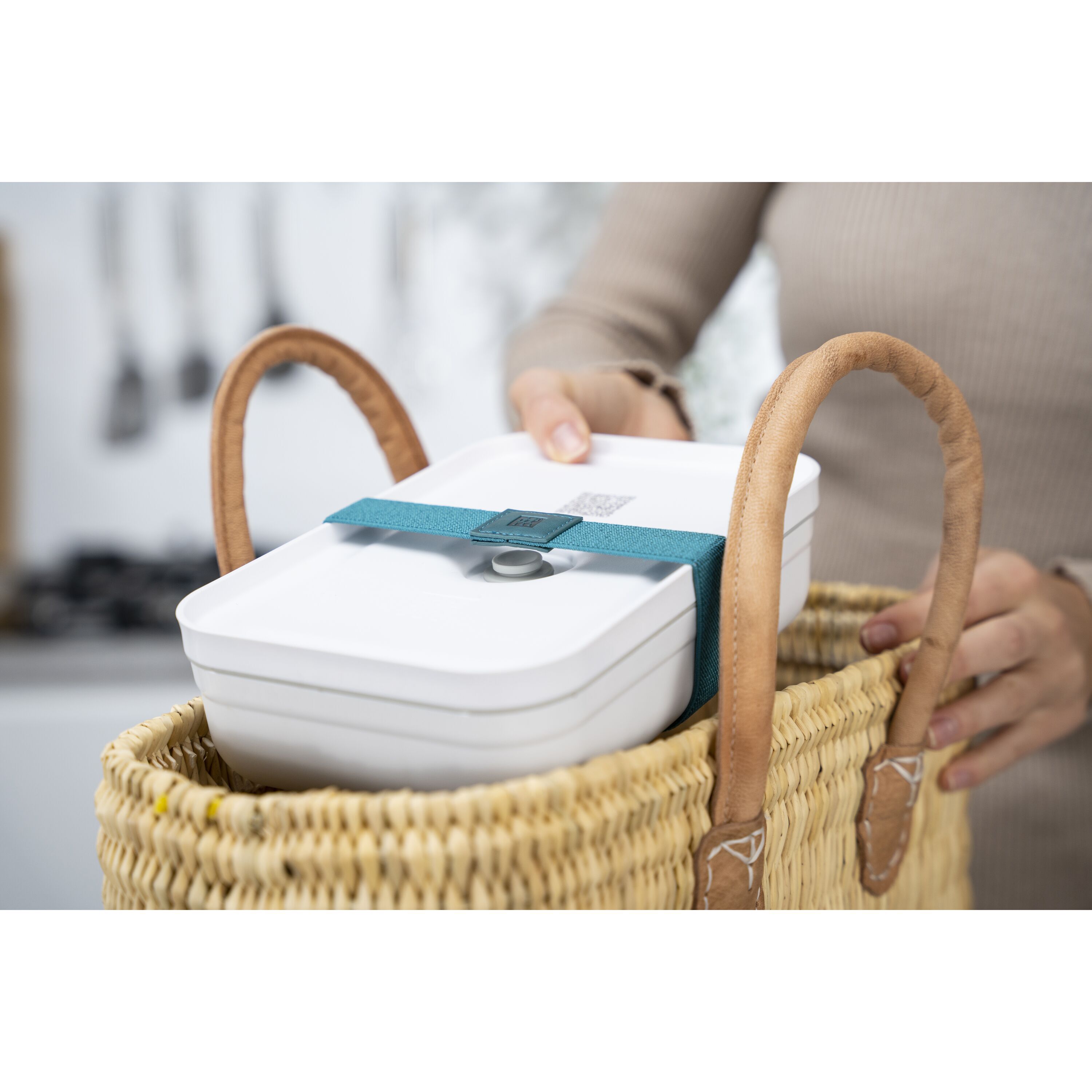 ZWILLING        Fresh & Save                Vakuum Lunchbox L flach, Kunststoff, Weiß-grau