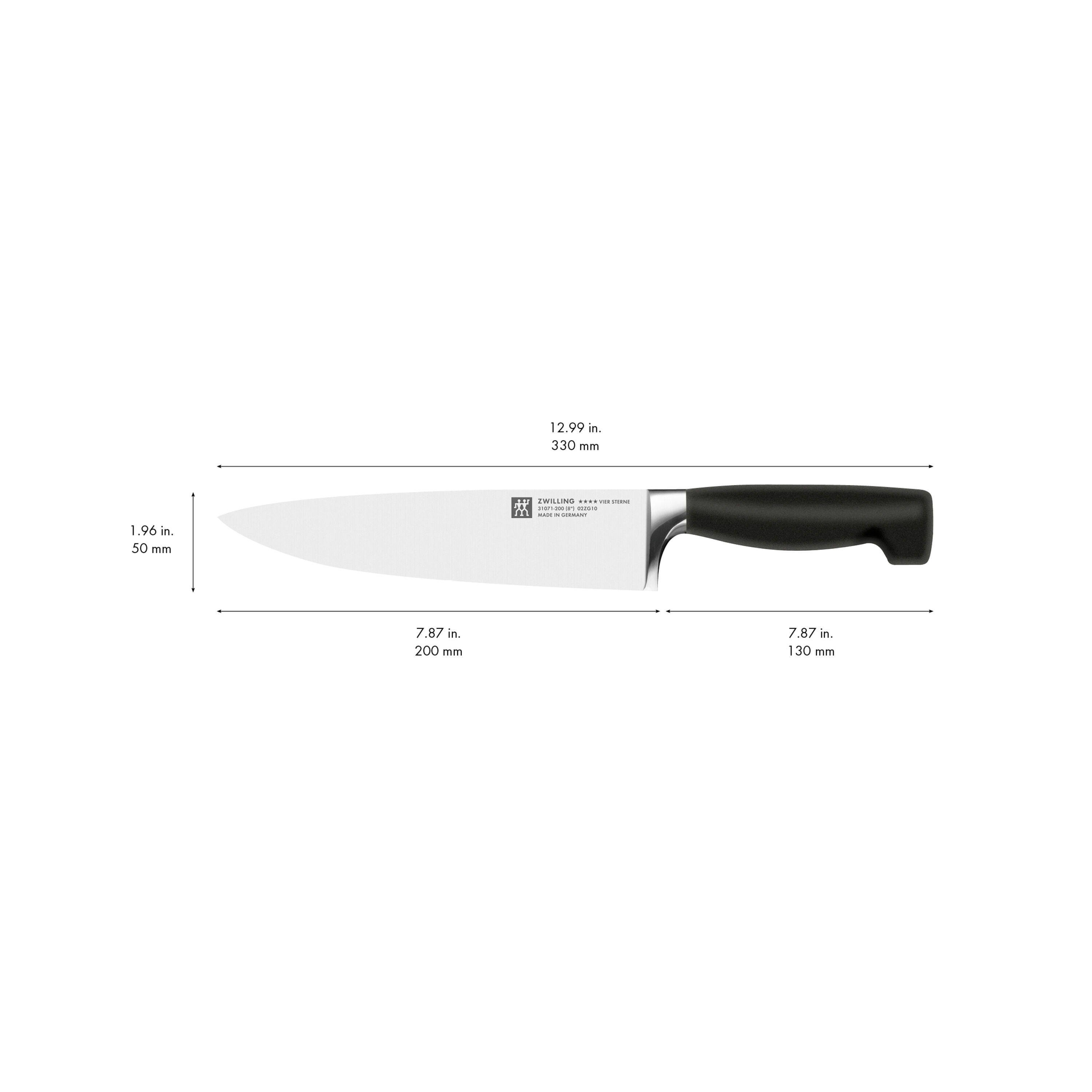 ZWILLING        **** VIER STERNE                Kochmesser 20 cm